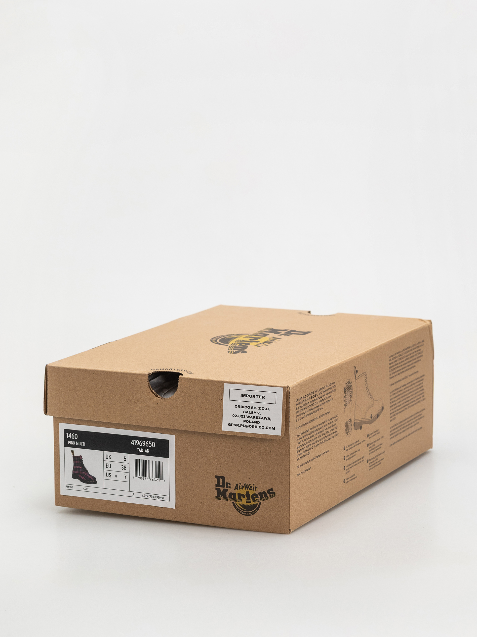 Обувки Dr. Martens 1460 Wmn (pink multi tartan)