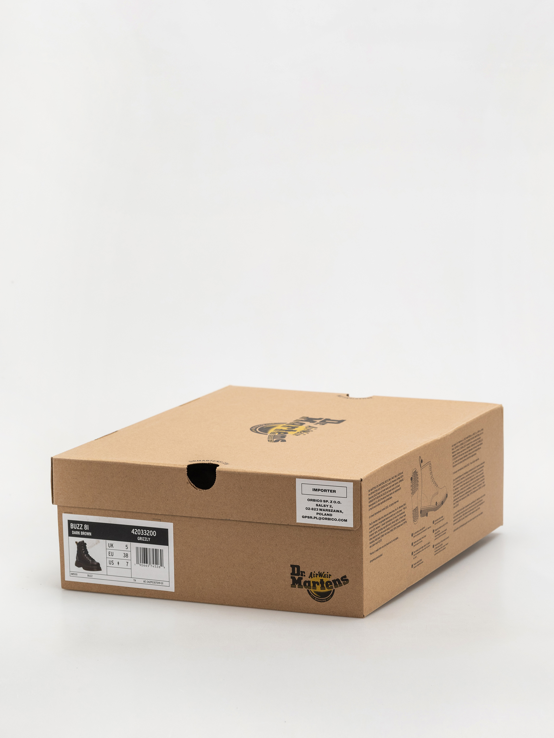 Обувки Dr. Martens Buzz 8i Wmn (dark brown grizzly)