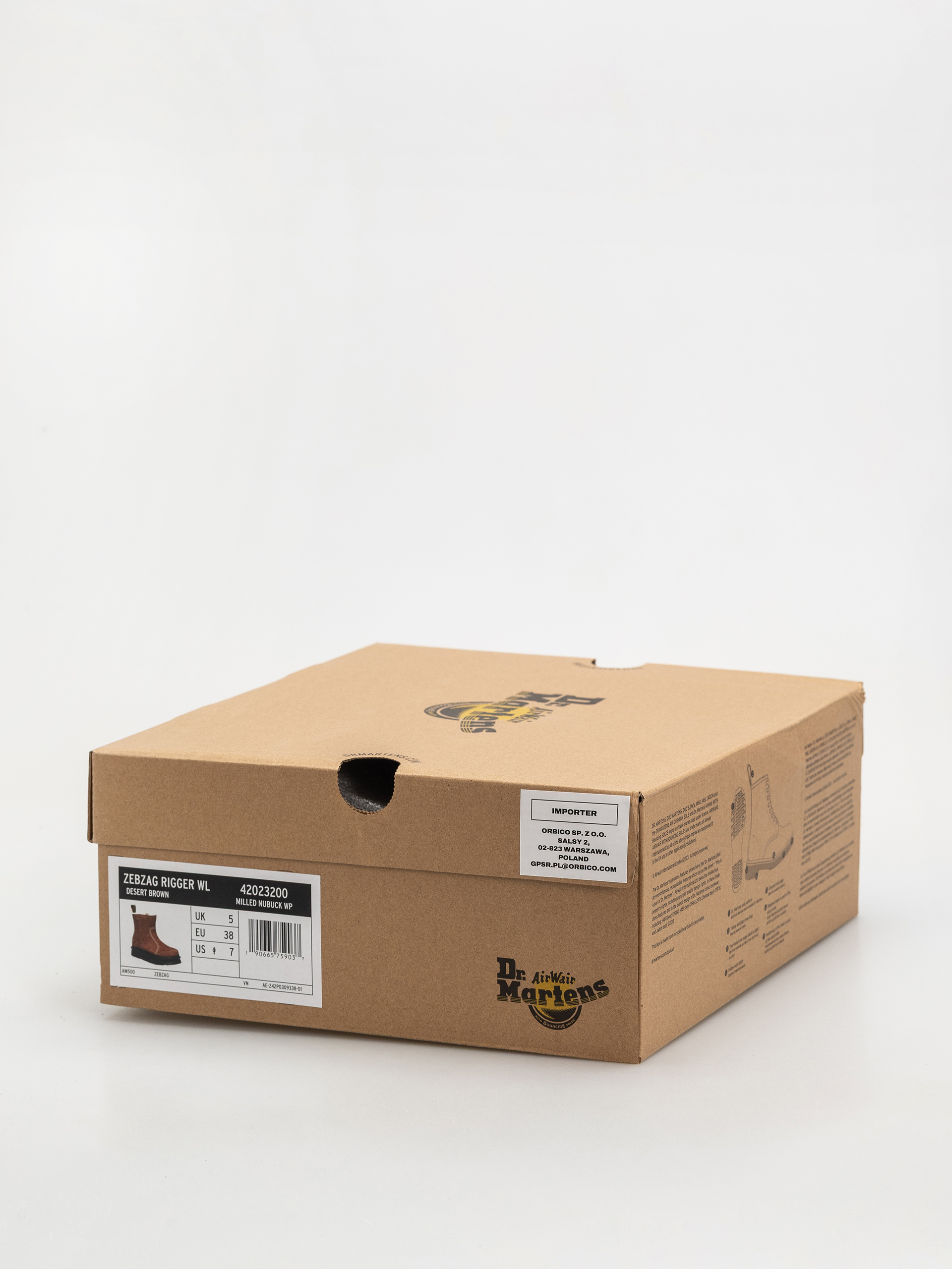 Обувки Dr. Martens ZebZag Rigger WL Rigger Wmn (desert brown milled nubuck wp)