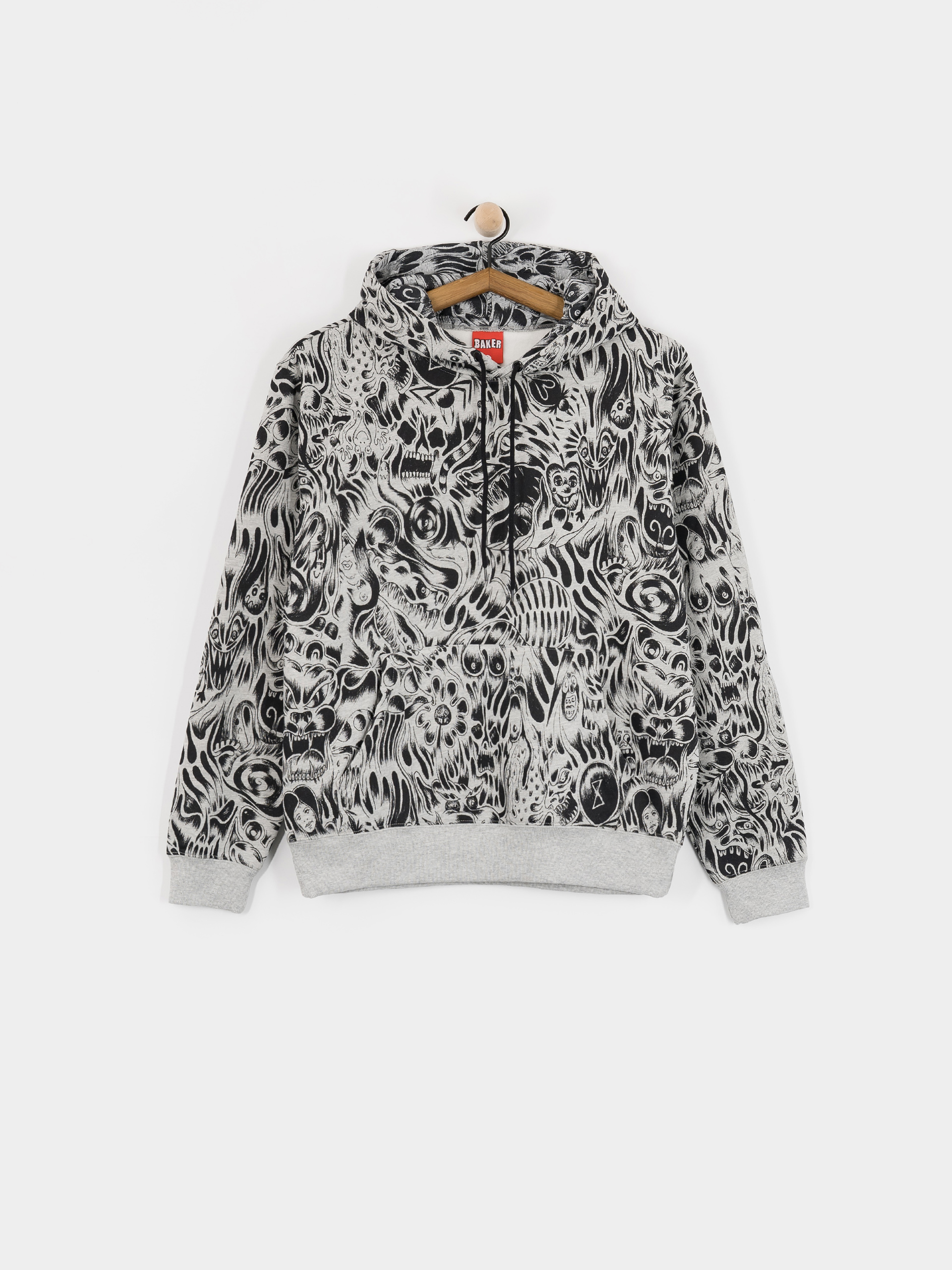 Суитшърт с качулка Baker Nightmare HD (heather grey)