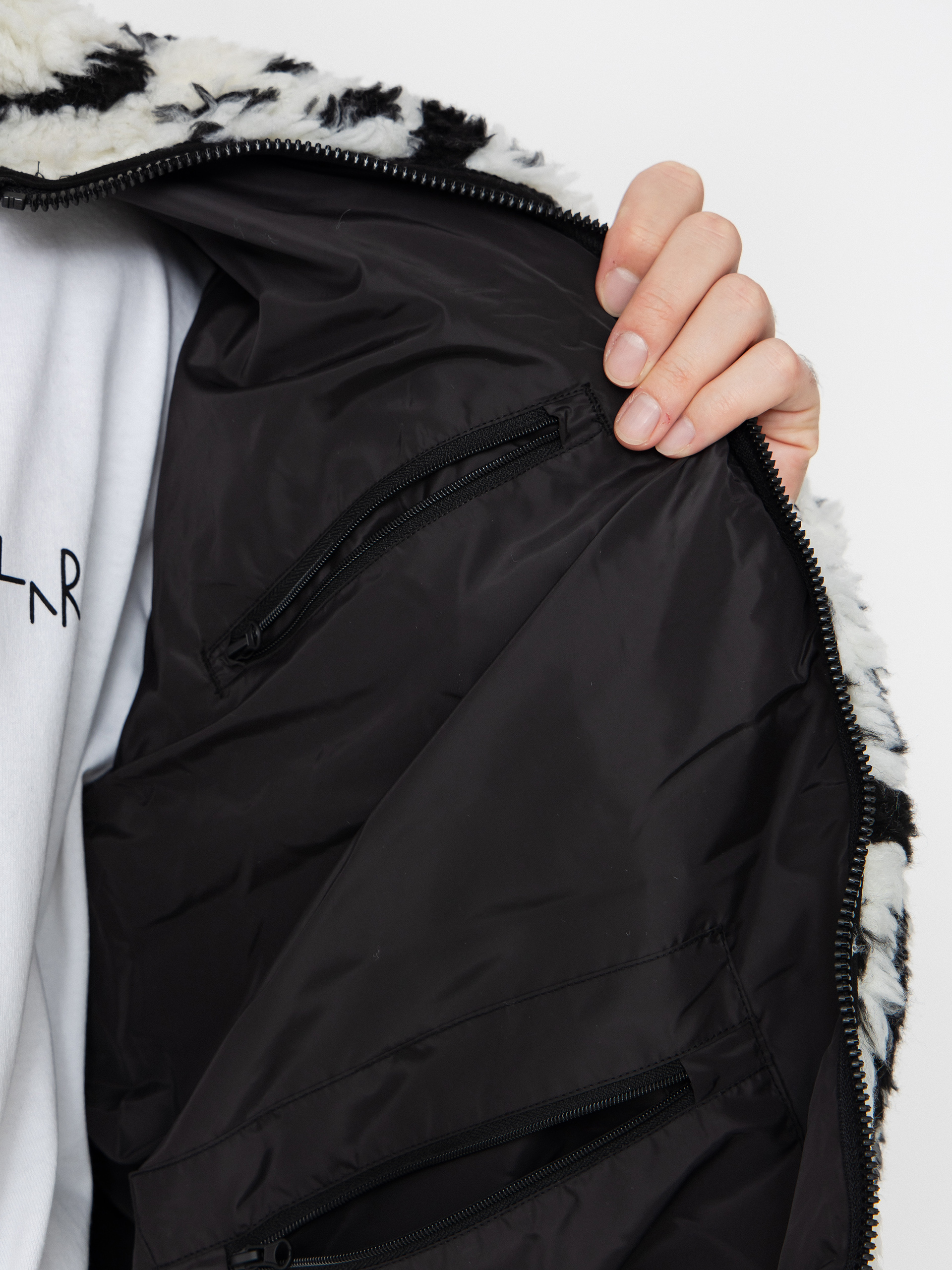 Мъжки Поларени суитшърт OBEY Obey Repeated Icon Sherpa (black multi)