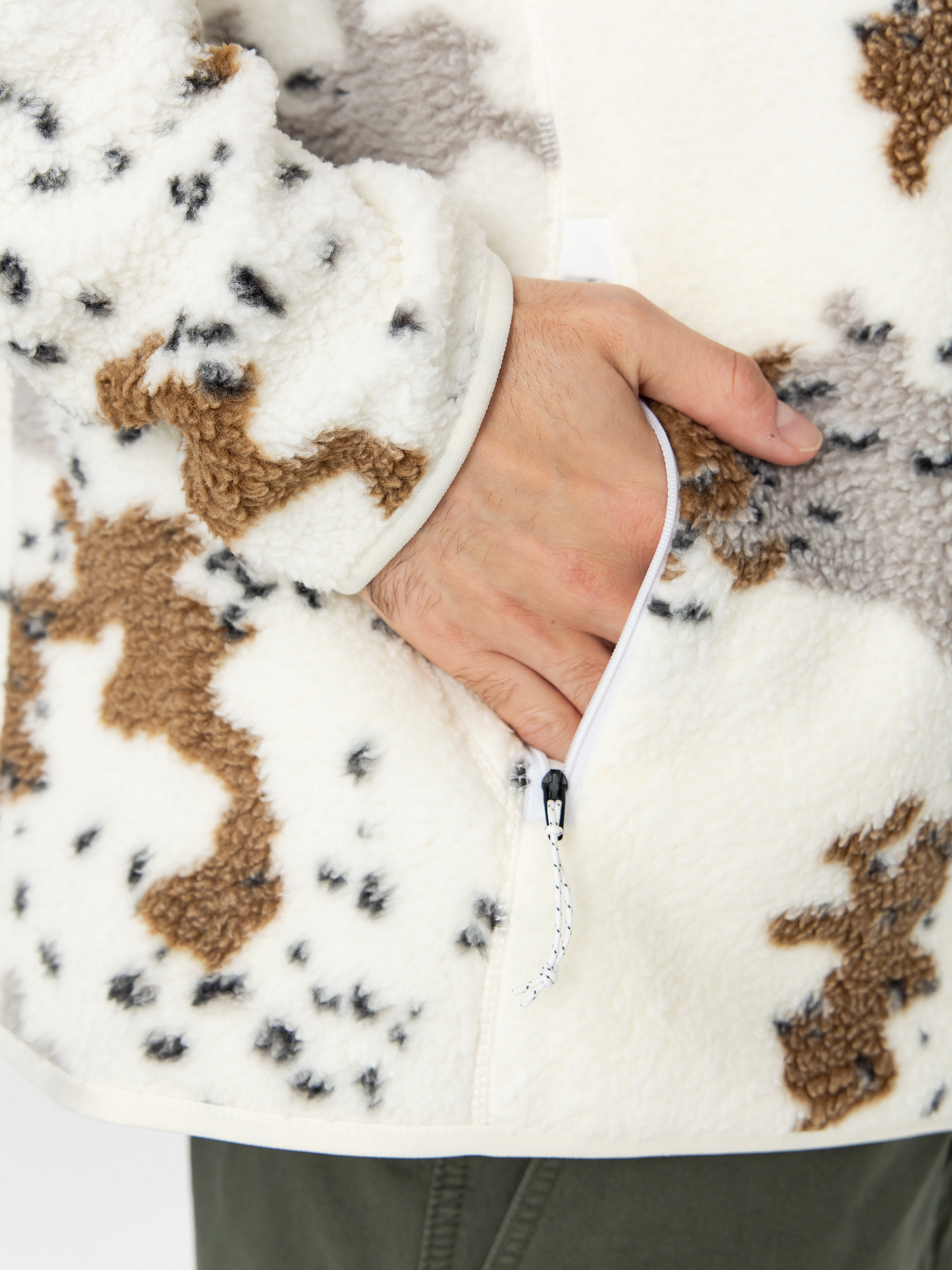 Мъжки Поларени суитшърт Volcom Nelson Sherpa ZHD (white)