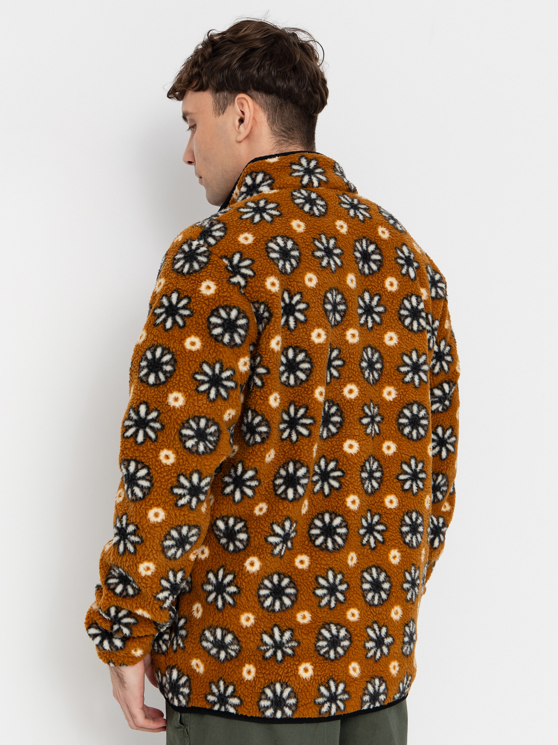 Мъжки Поларени суитшърт Picture Kimag Printed 1/4 Zip (daisy print)