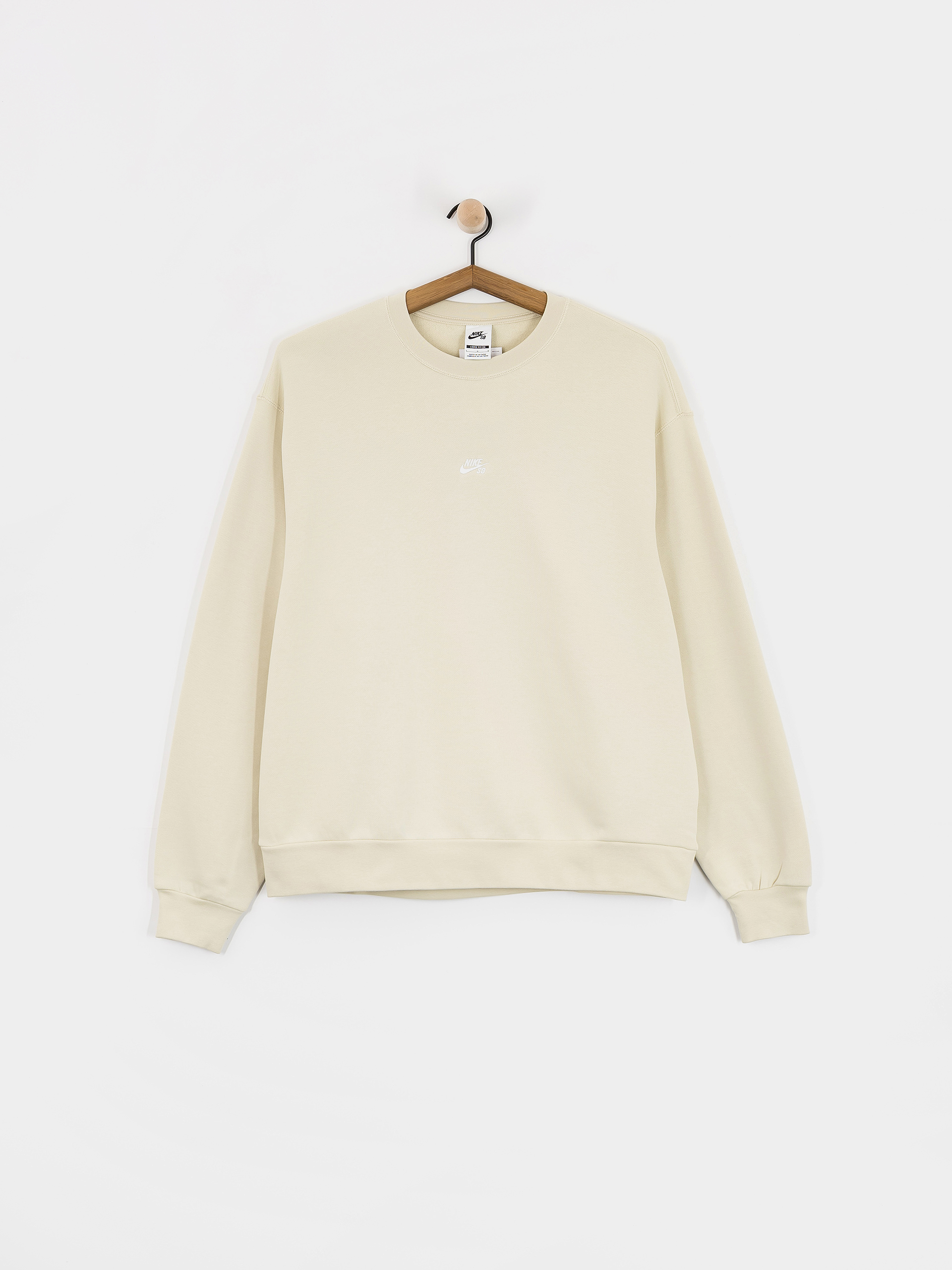 Суитшърт Nike SB Essential Logo Crew (lt khaki/white)