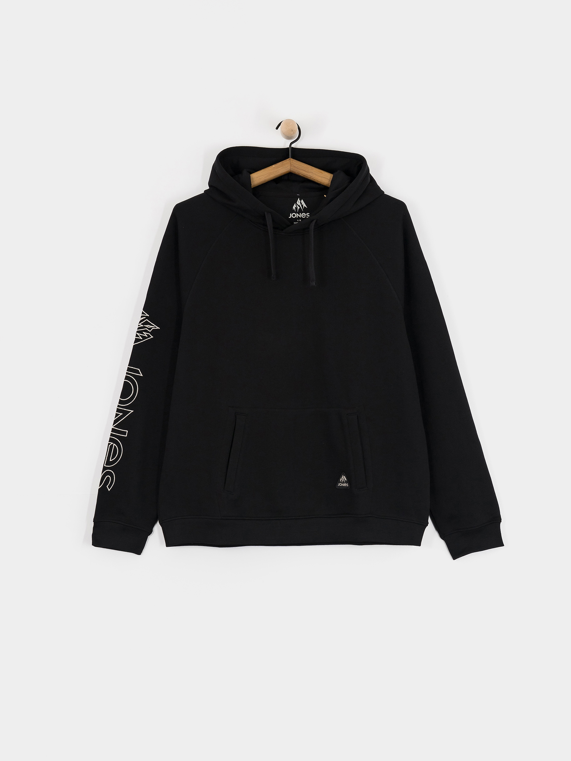 Суитшърт с качулка Jones Snowboards Truckee Org Cot (stealth black)