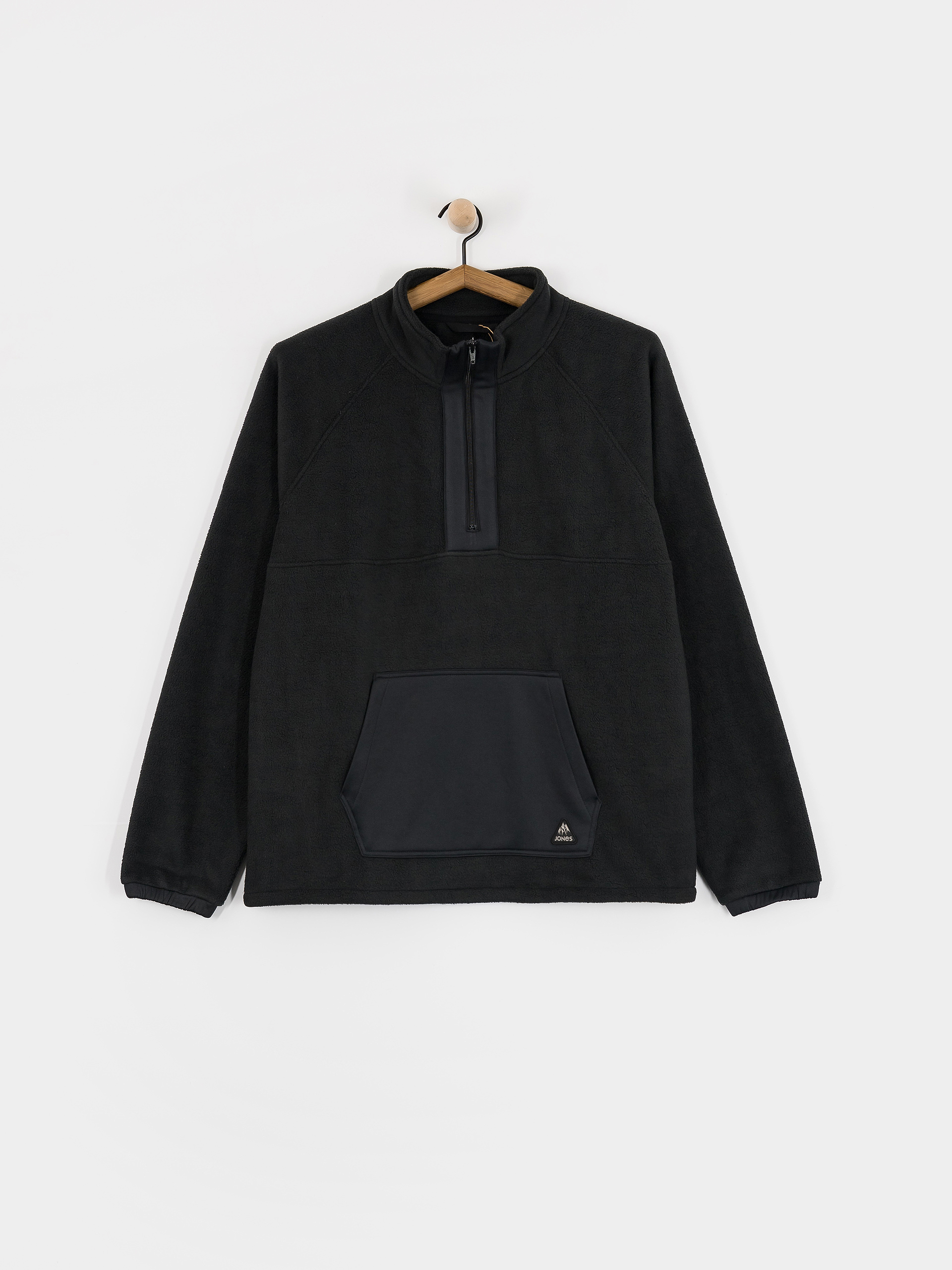 Суитшърт Jones Snowboards Lodge Half Zip Rec (stealth black)