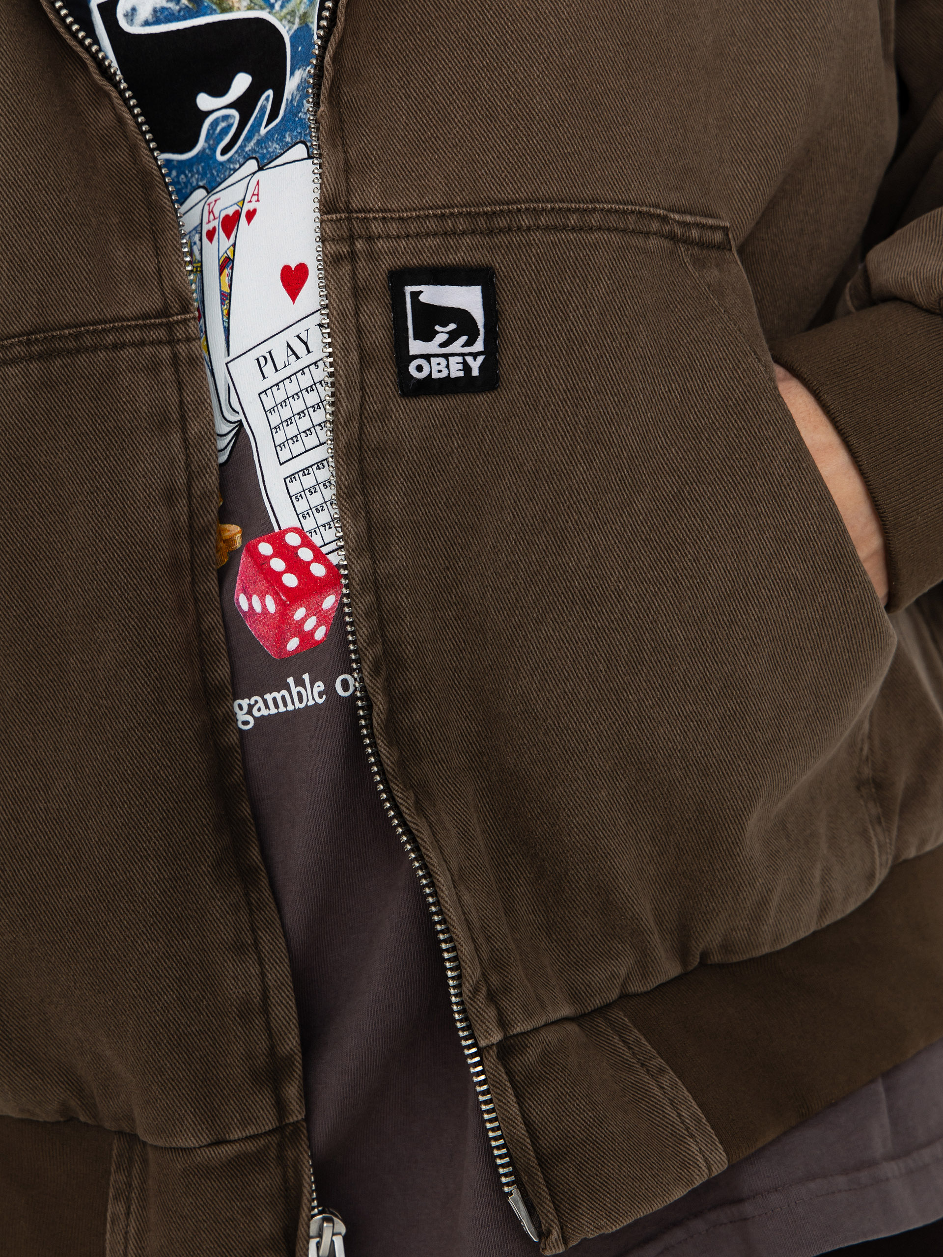 Яке OBEY Obey Glen Zip Up (wren faded wash)