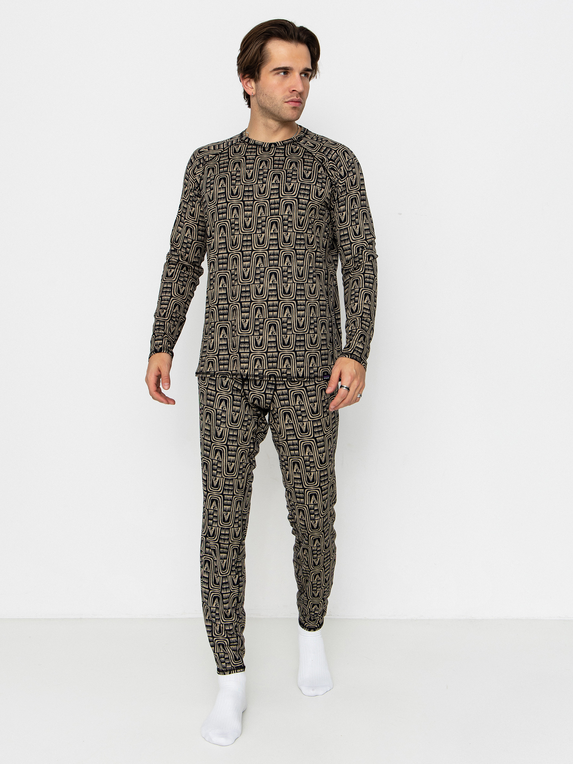 Блуза Patagonia Cap MW Crew (flow sunken blue)