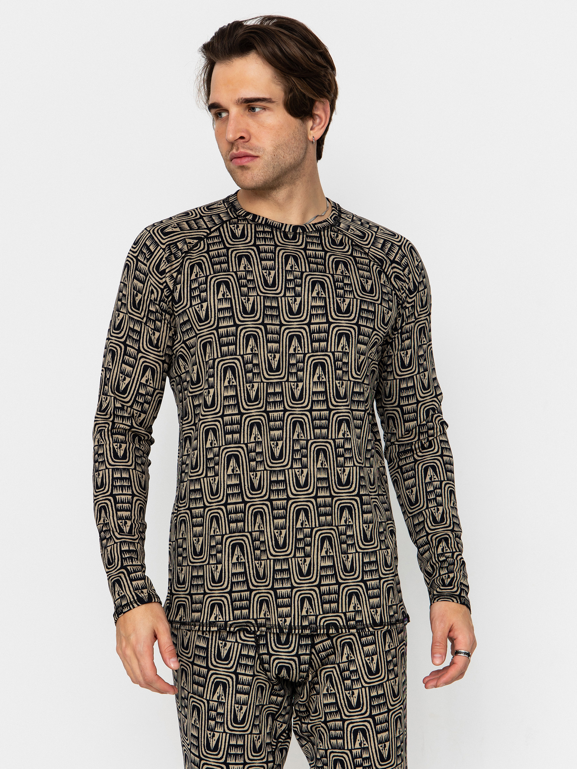 Блуза Patagonia Cap MW Crew (flow sunken blue)