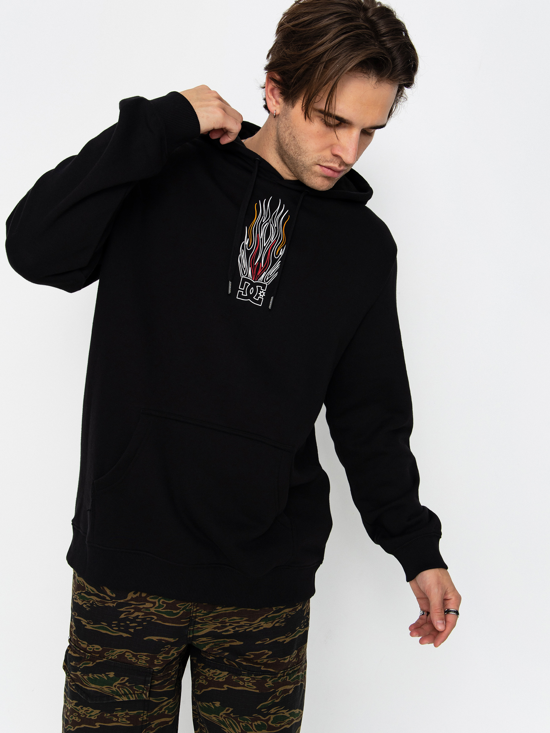 Суитшърт с качулка DC Burnt Out HD (black)
