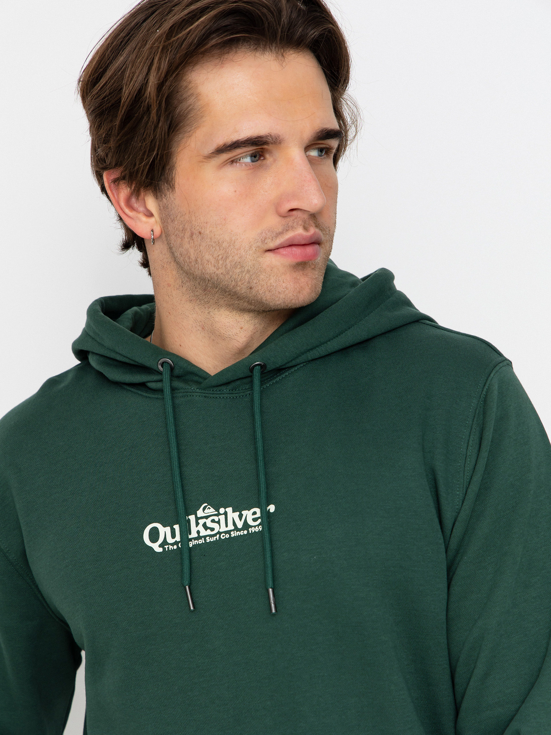 Суитшърт с качулка Quiksilver Fineline HD (trekking green)