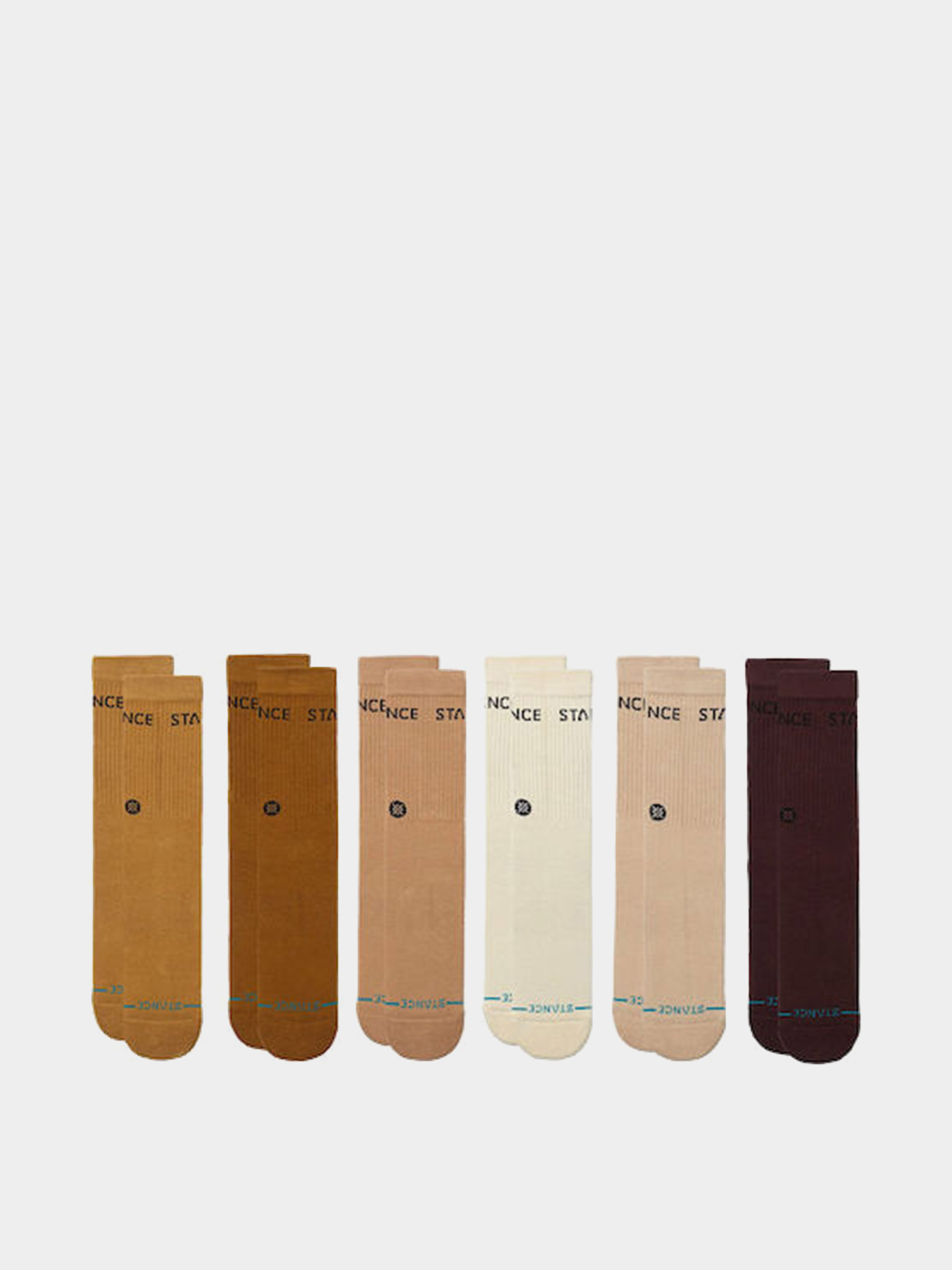 Чорапи Stance Origin 6 Pack Crew (cream)