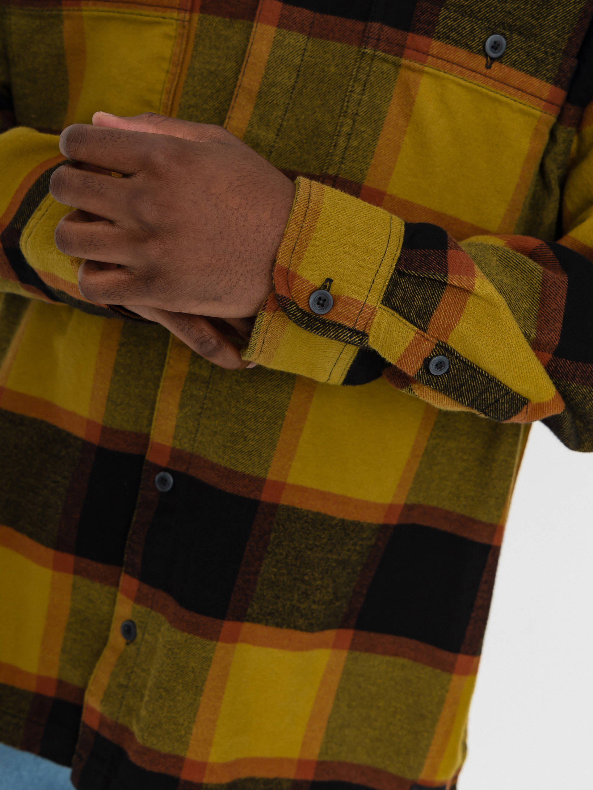 Риза Vans Larkspur Plaid Flannel (burnt gold/black)