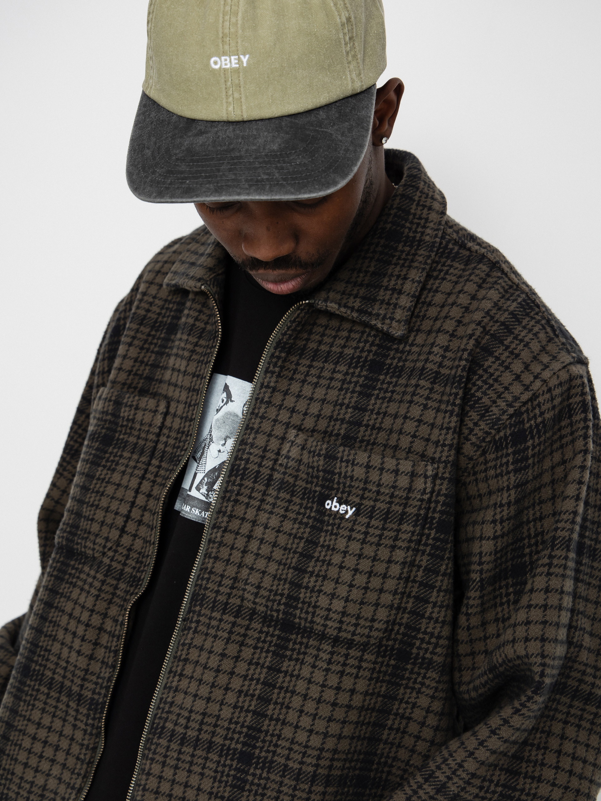 Яке OBEY Parker Zip (rosin multi)