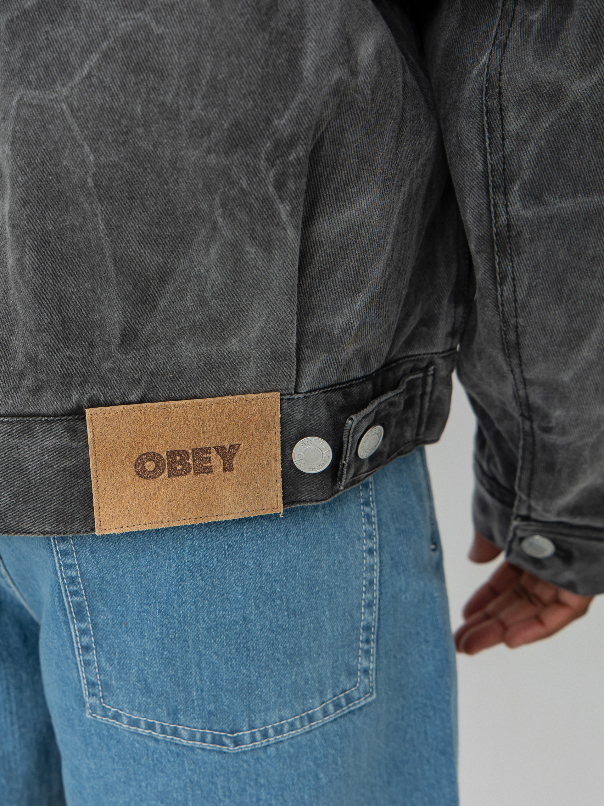Яке OBEY Obey Workman Zip (black wrinkle wash)
