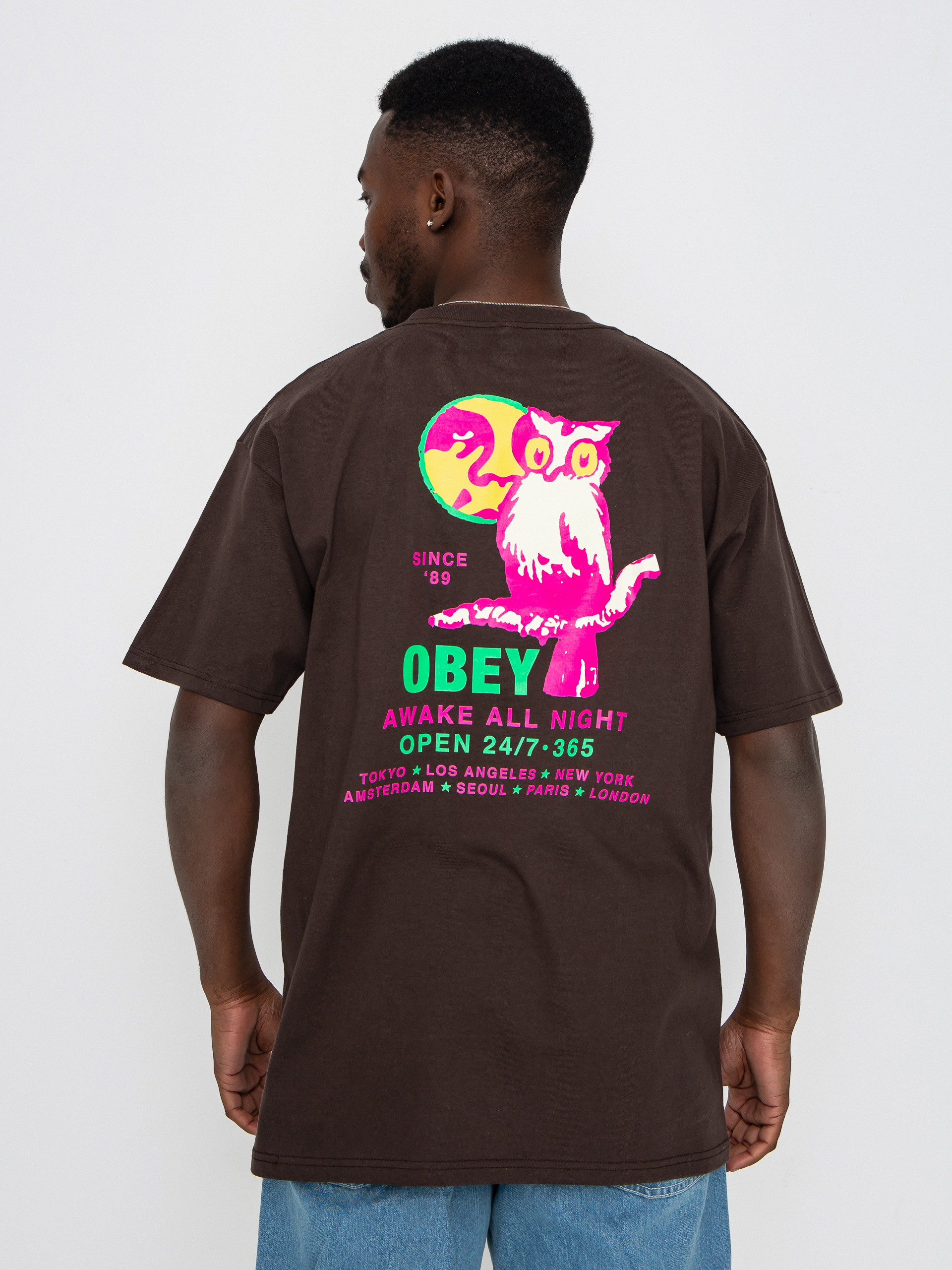 Тениска OBEY Obey Owl (java brown)