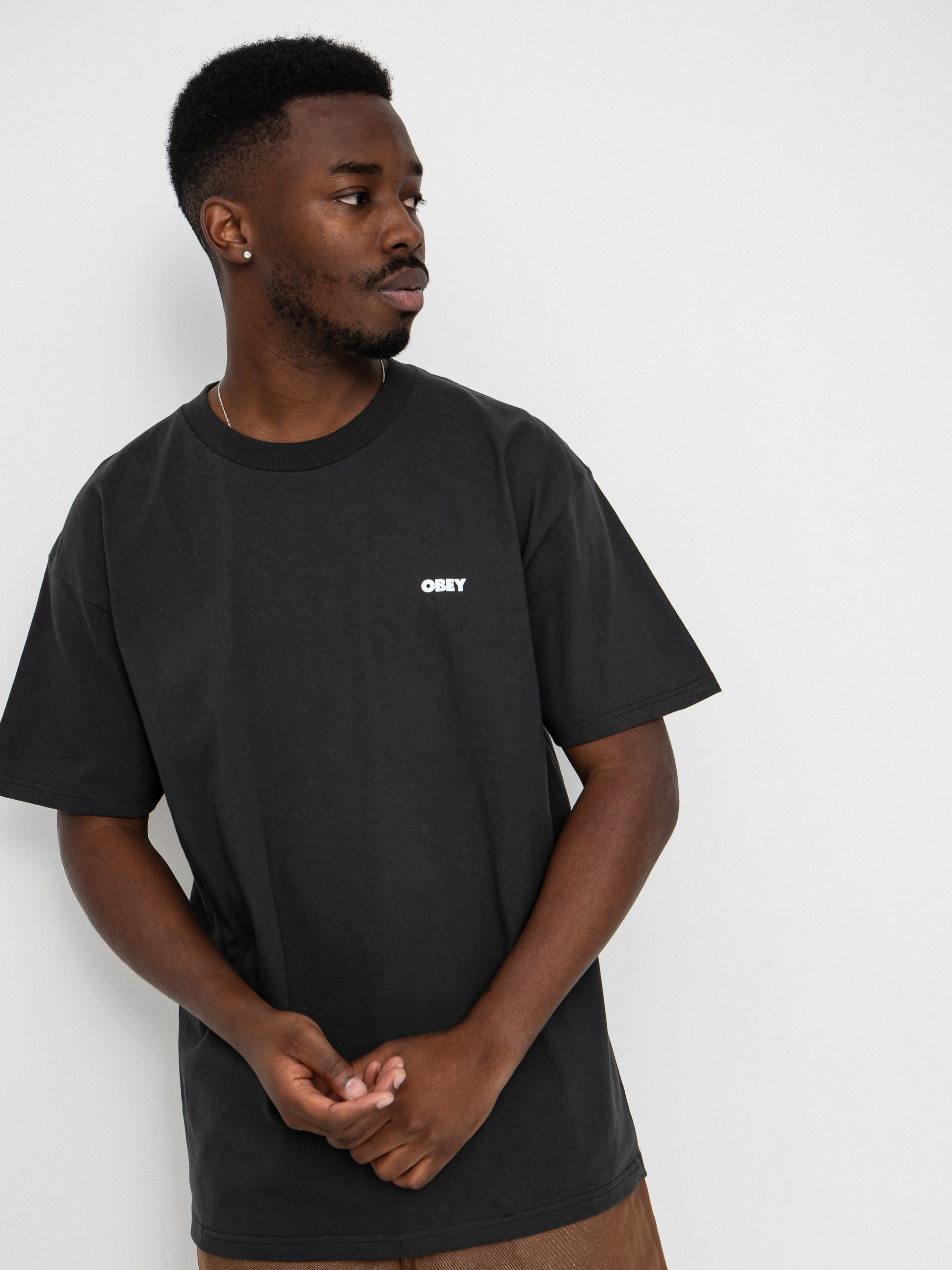 Тениска OBEY Obey Steady Mobbin (vintage black)