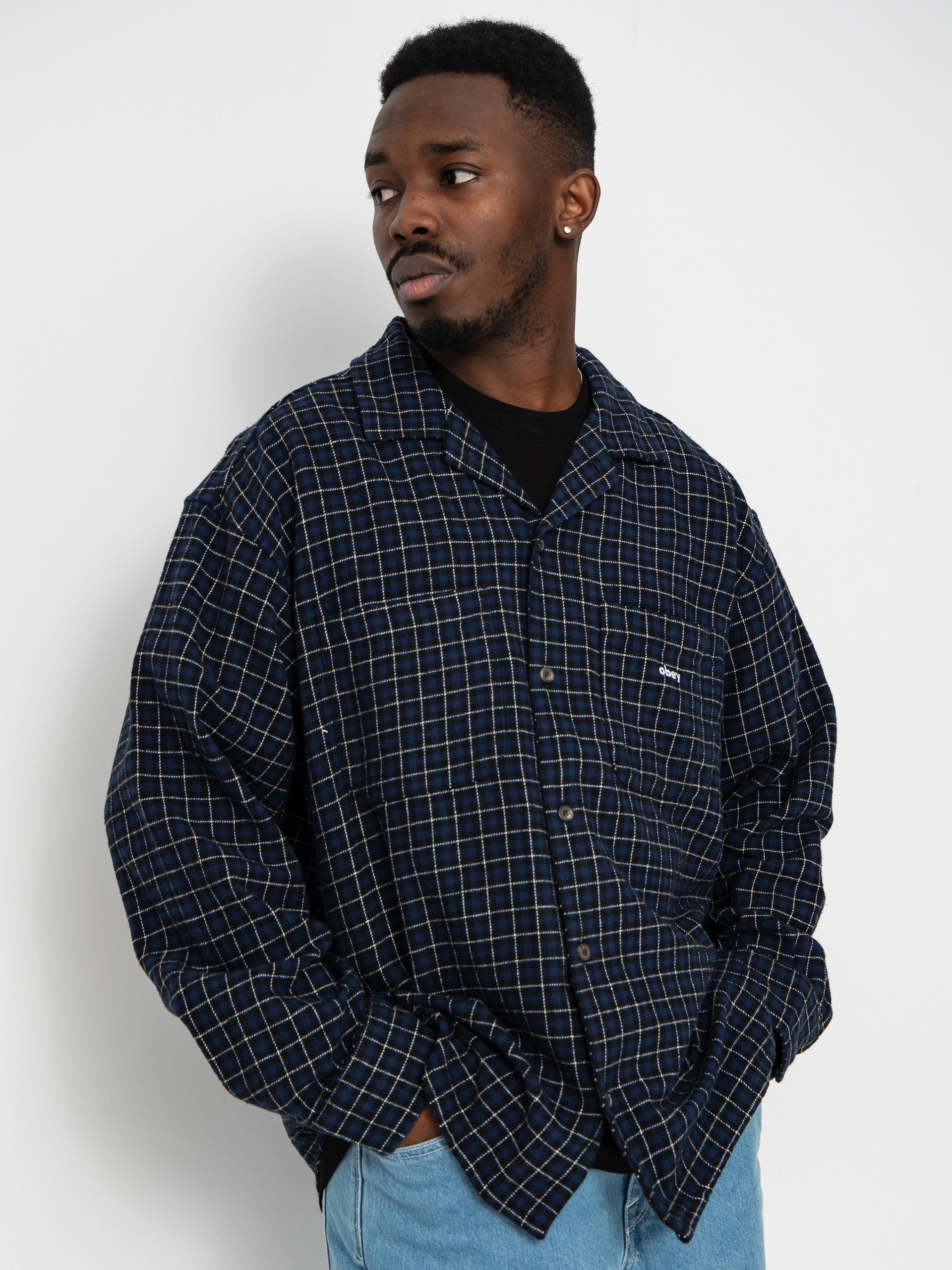 Риза OBEY Adams (academy navy multi)