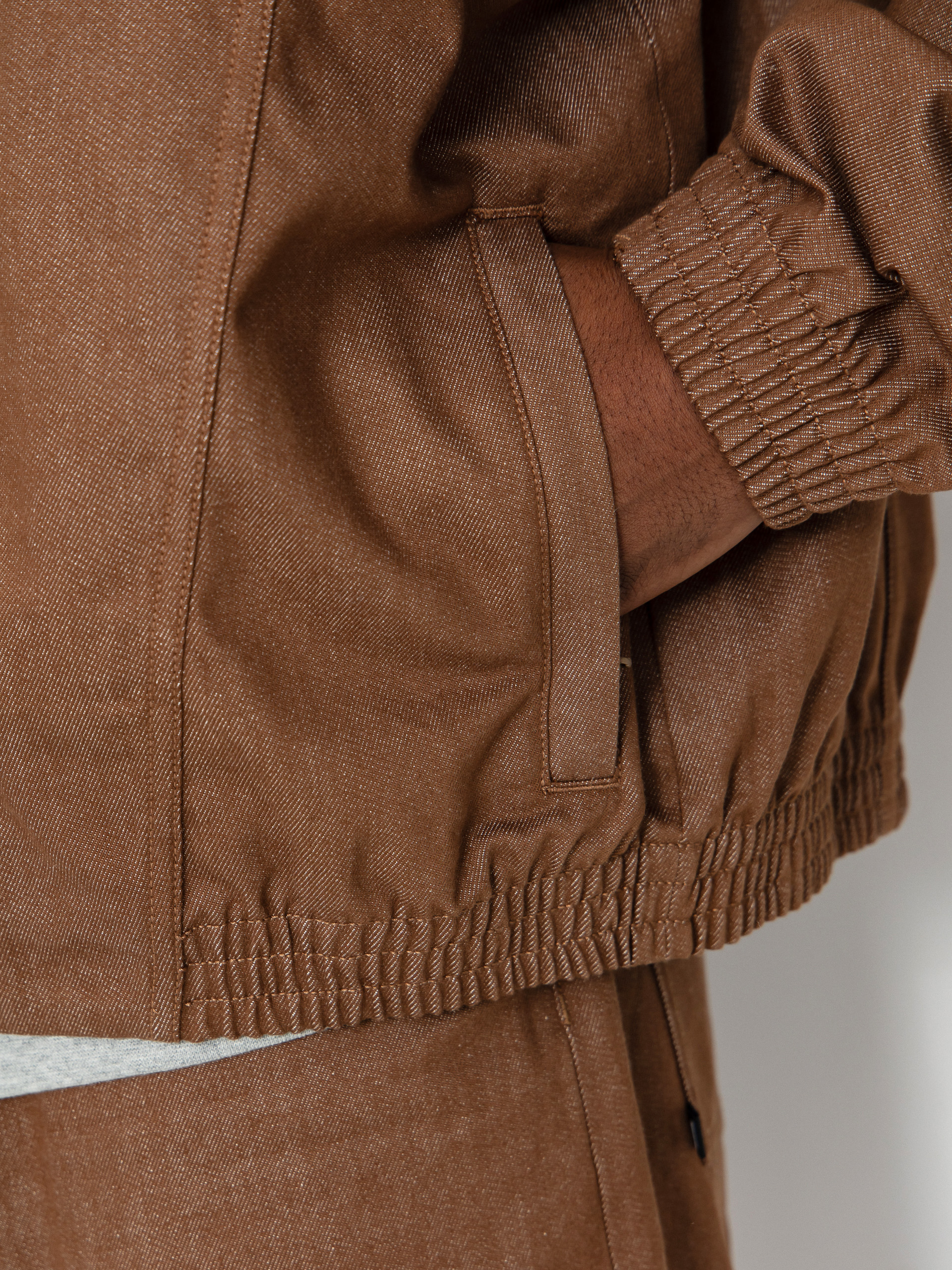 Яке Nike SB Denim FZ Trak (mosswood brown/white)