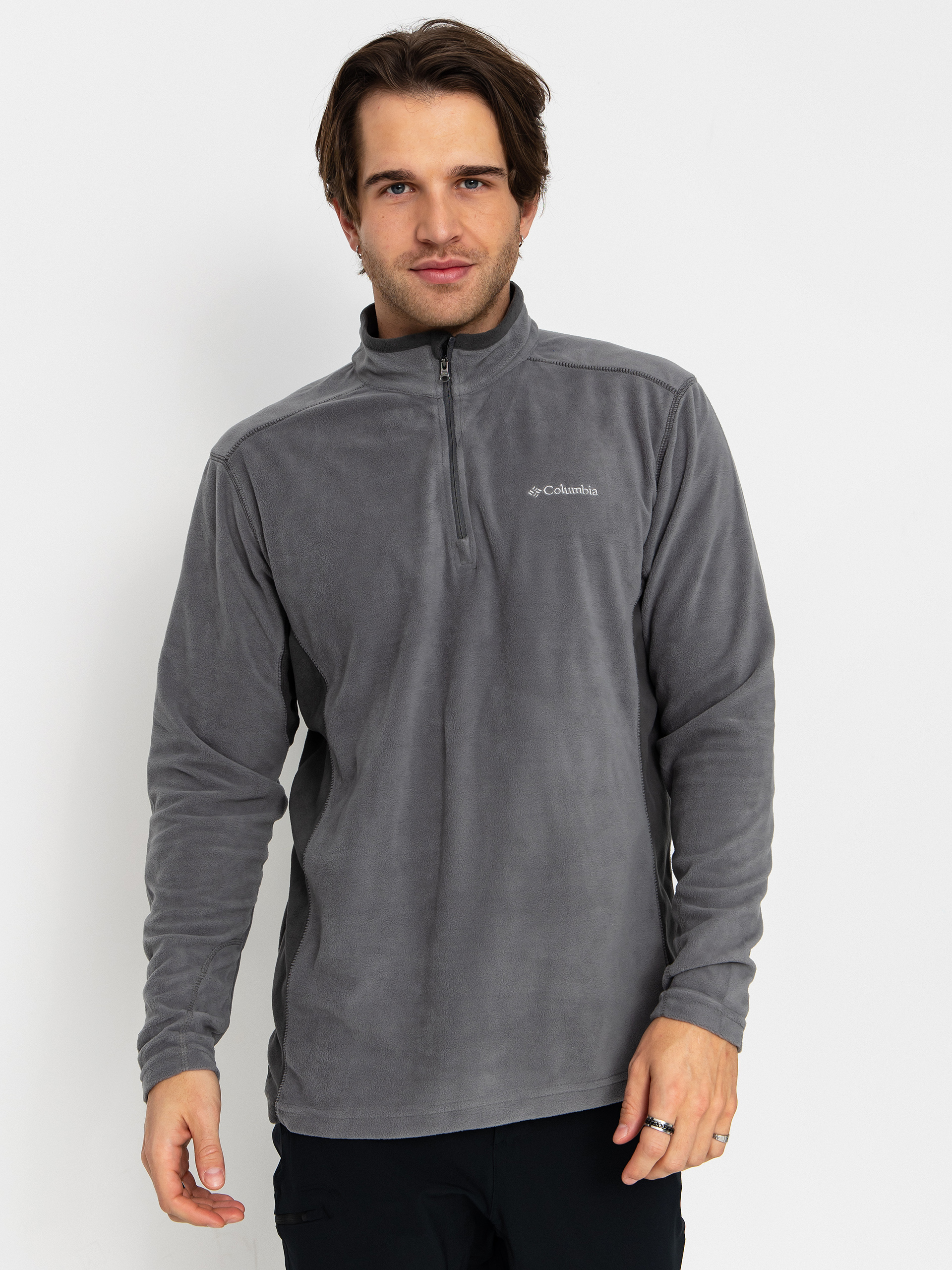 Поларени суитшърт Columbia Klamath Range II Half Zip (city grey/shark)