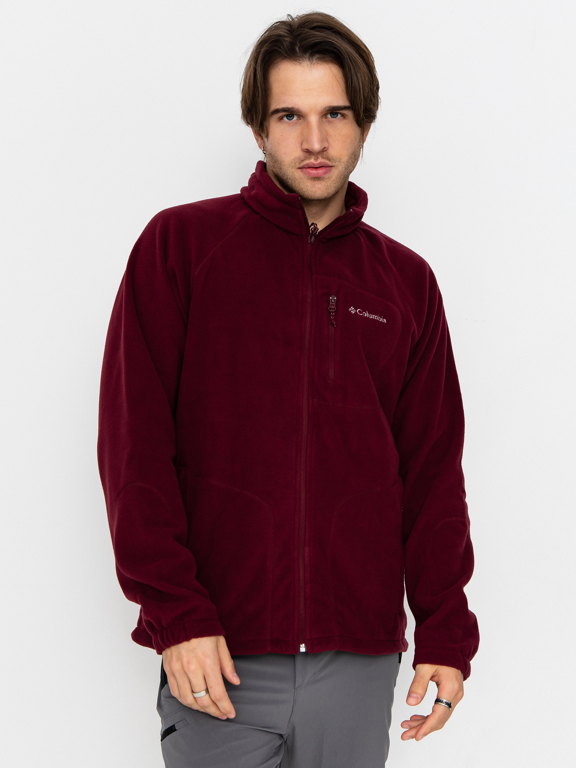 Поларени суитшърт Columbia Fast Trek II Full Zip (rich wine)