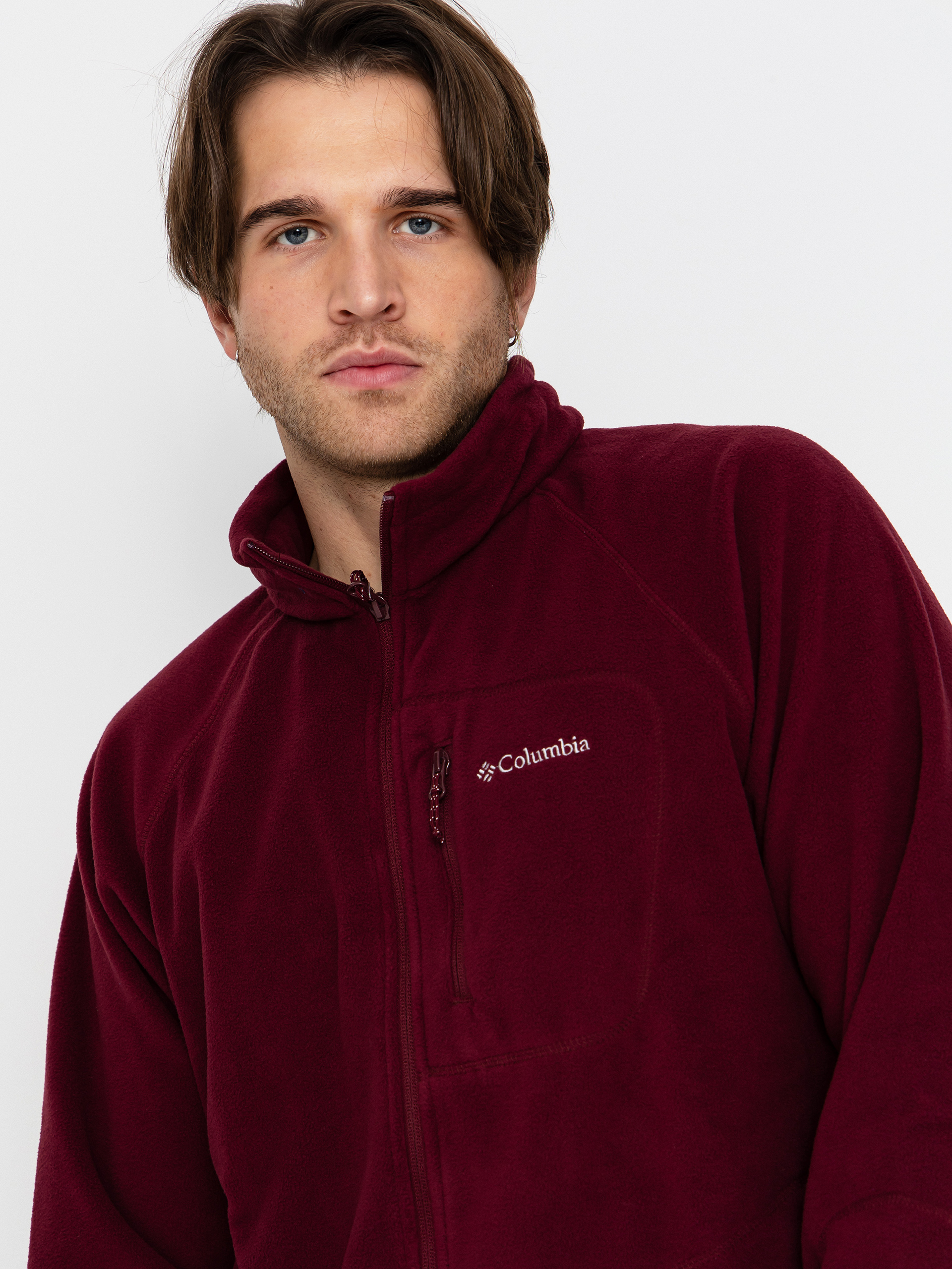 Мъжки Поларени суитшърт Columbia Fast Trek II Full Zip (rich wine)