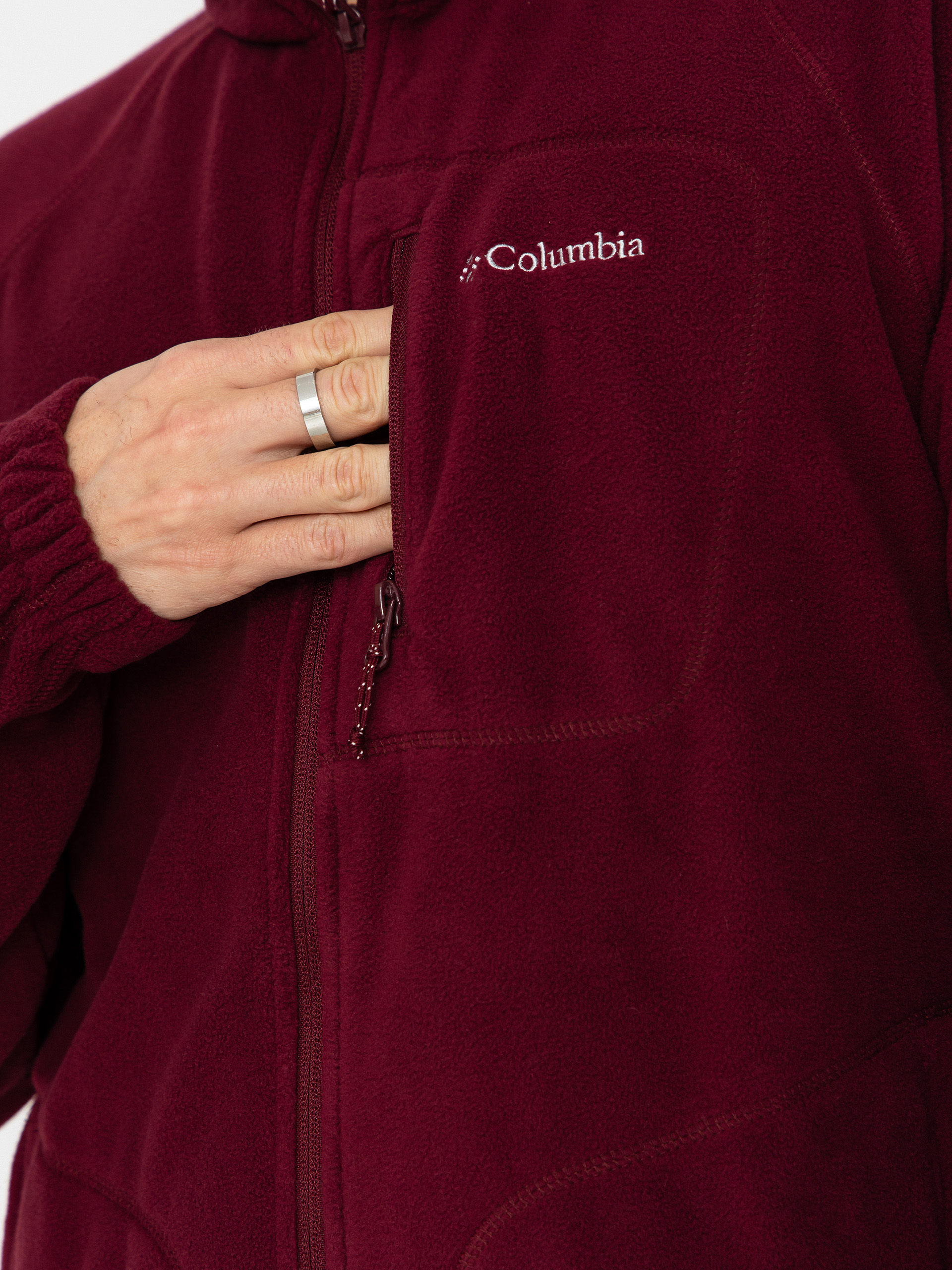 Мъжки Поларени суитшърт Columbia Fast Trek II Full Zip (rich wine)