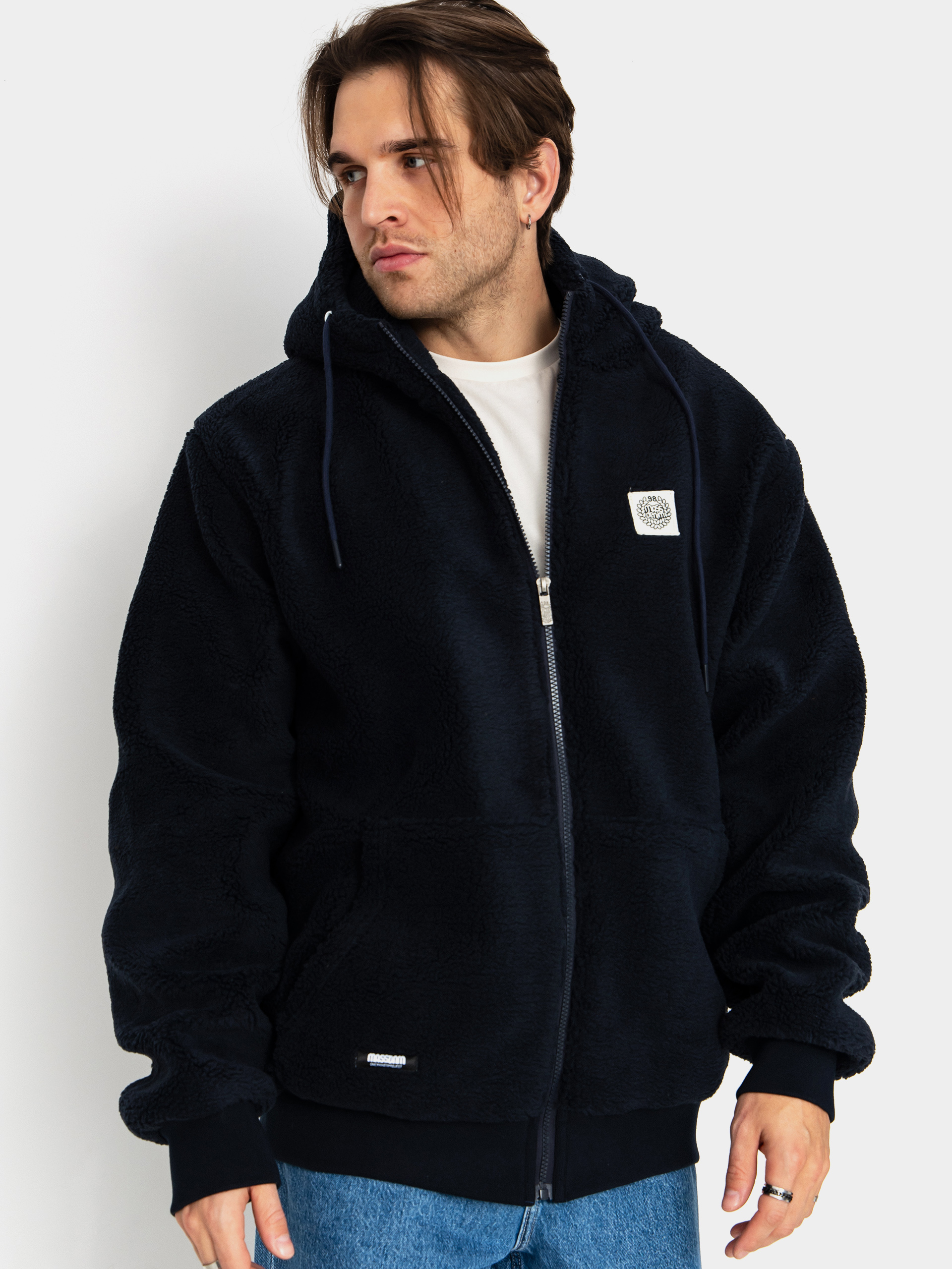 u042fu043au0435 MassDnm Patch Teddy Zip Hoody (navy)