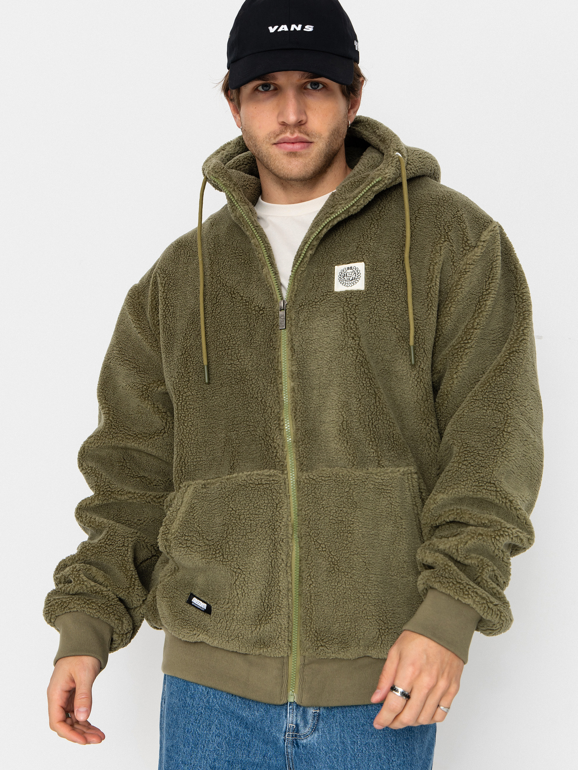 Яке MassDnm Patch Teddy Zip Hoody (olive)