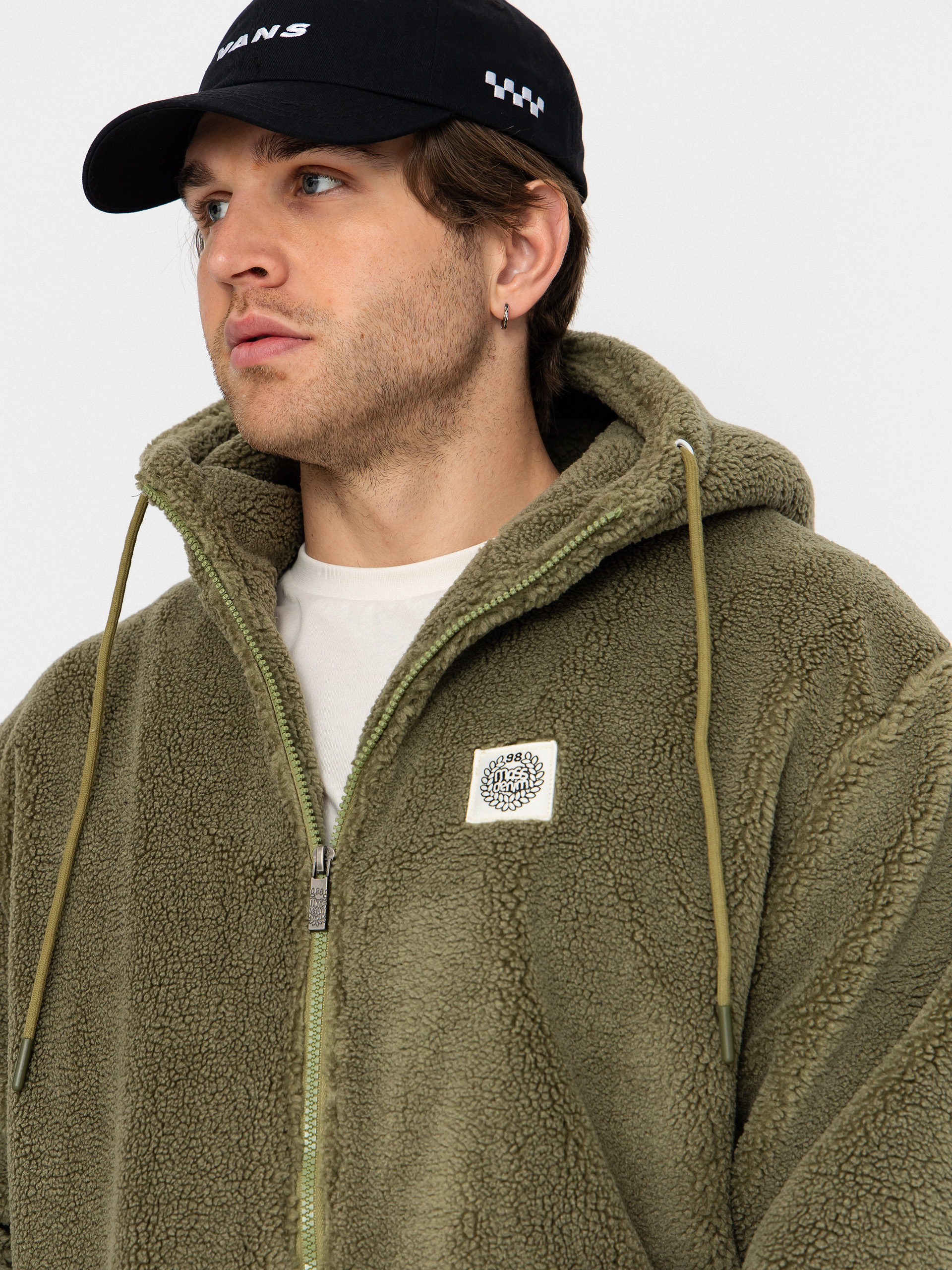 Яке MassDnm Patch Teddy Zip Hoody (olive)