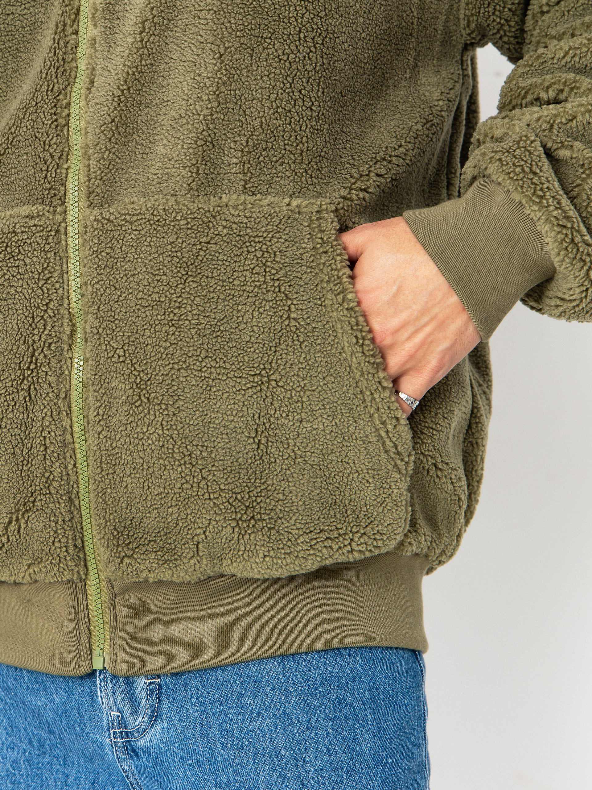 Яке MassDnm Patch Teddy Zip Hoody (olive)