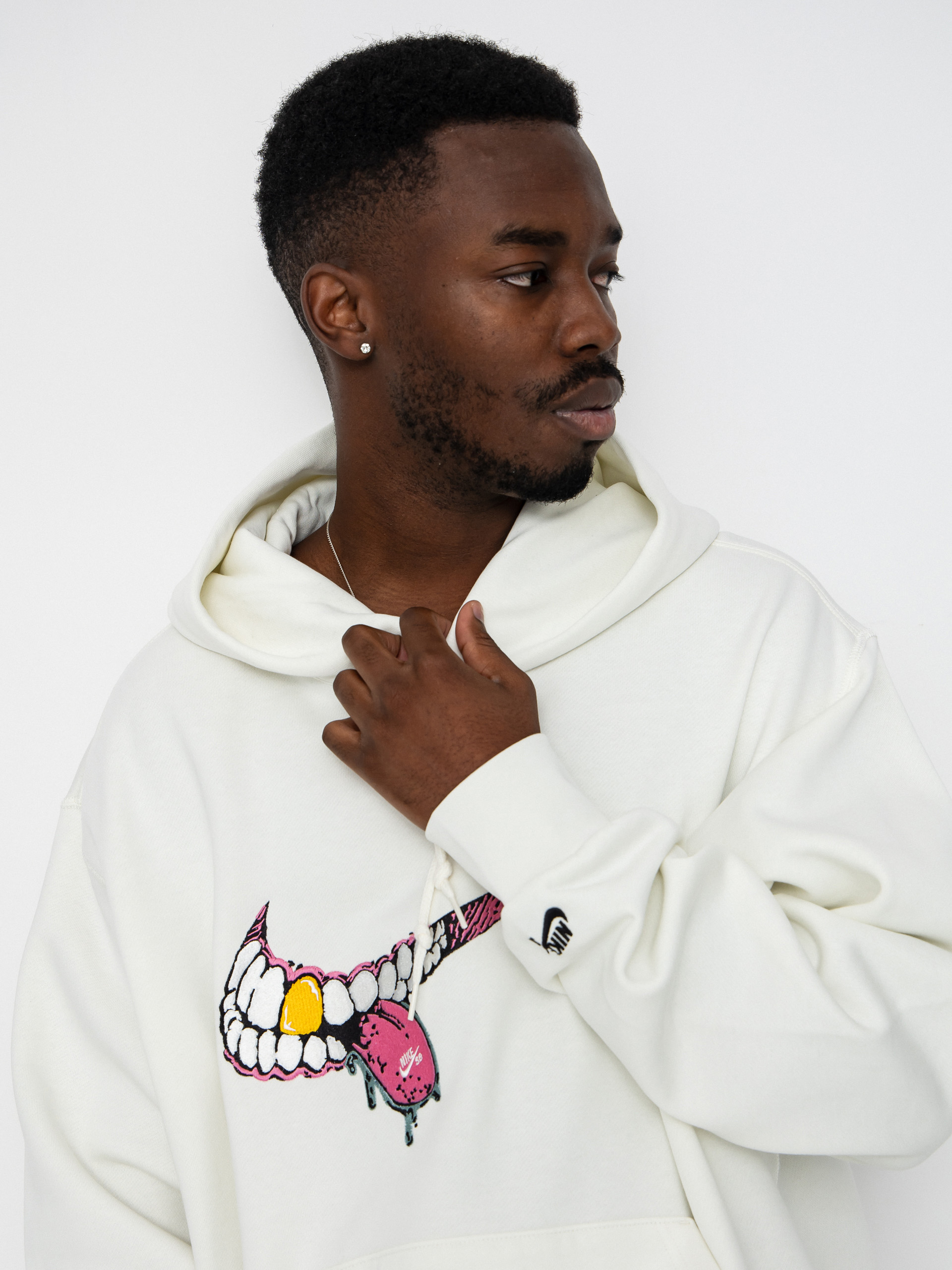 Суитшърт с качулка Nike SB GFX 1 HD (sail/black)