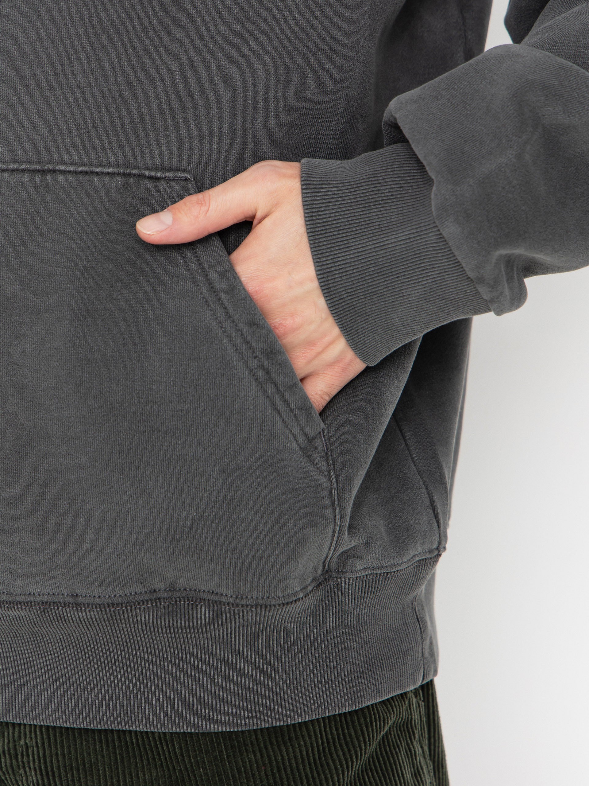 Суитшърт с качулка Carhartt WIP Vista HD (black/garment dyed)