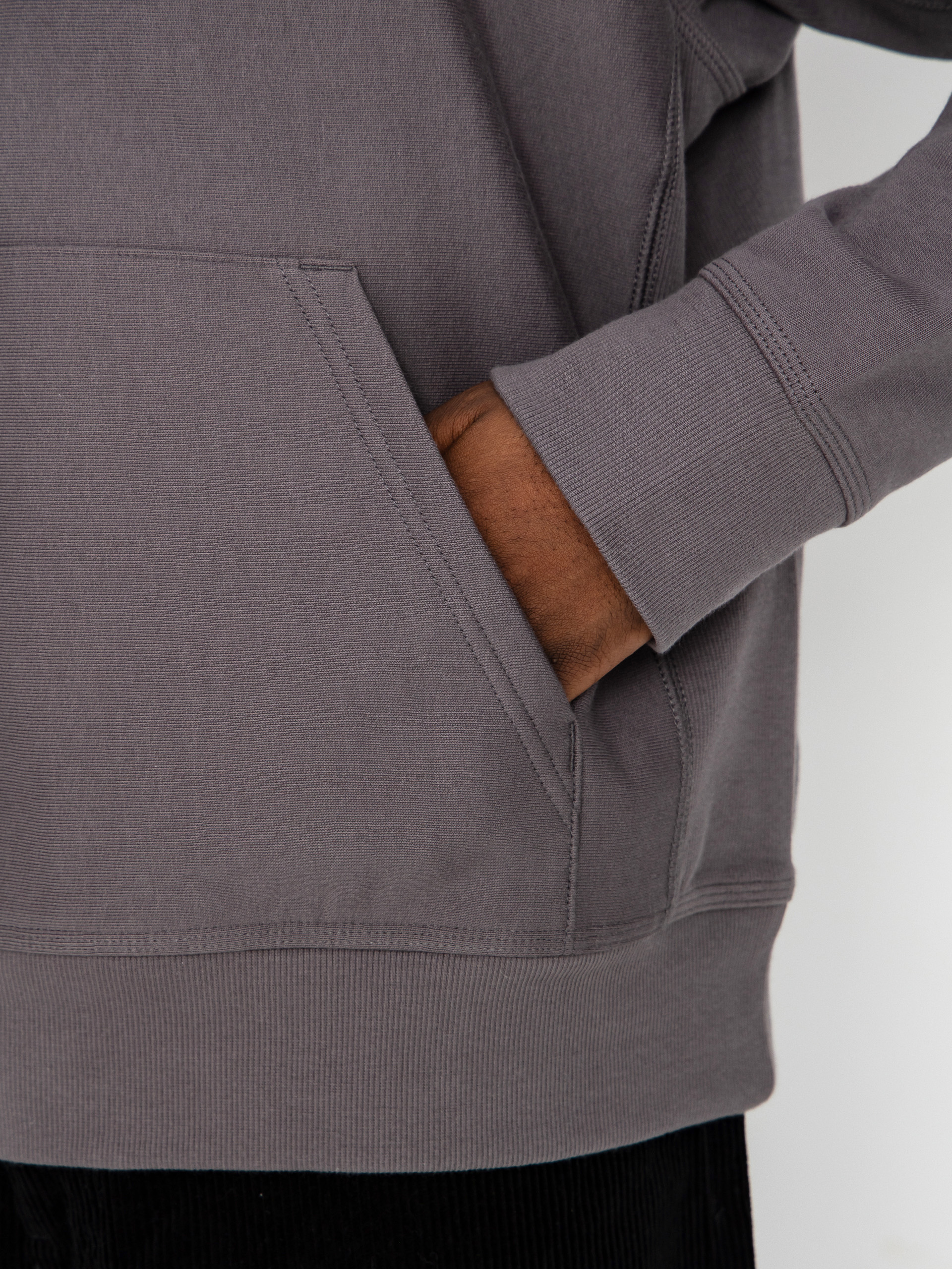 Суитшърт с качулка Carhartt WIP American Script HD (porphyry)