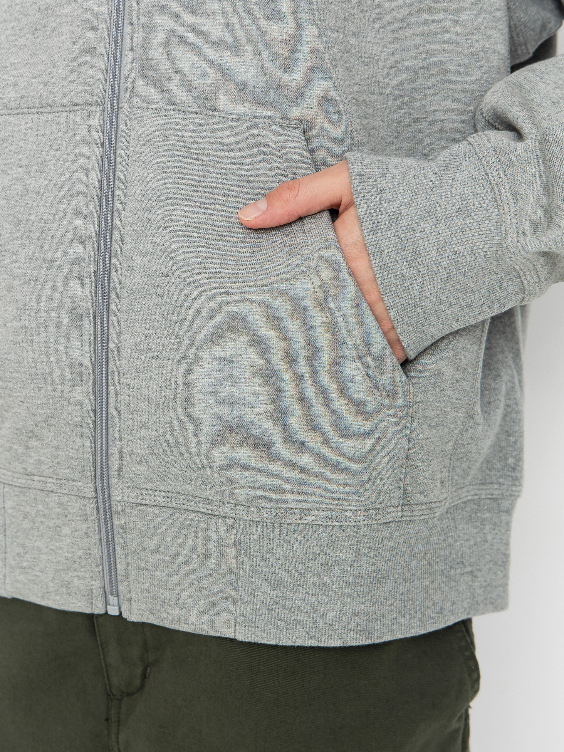 Суитшърт с качулка Carhartt WIP American Script ZHD (grey heather)