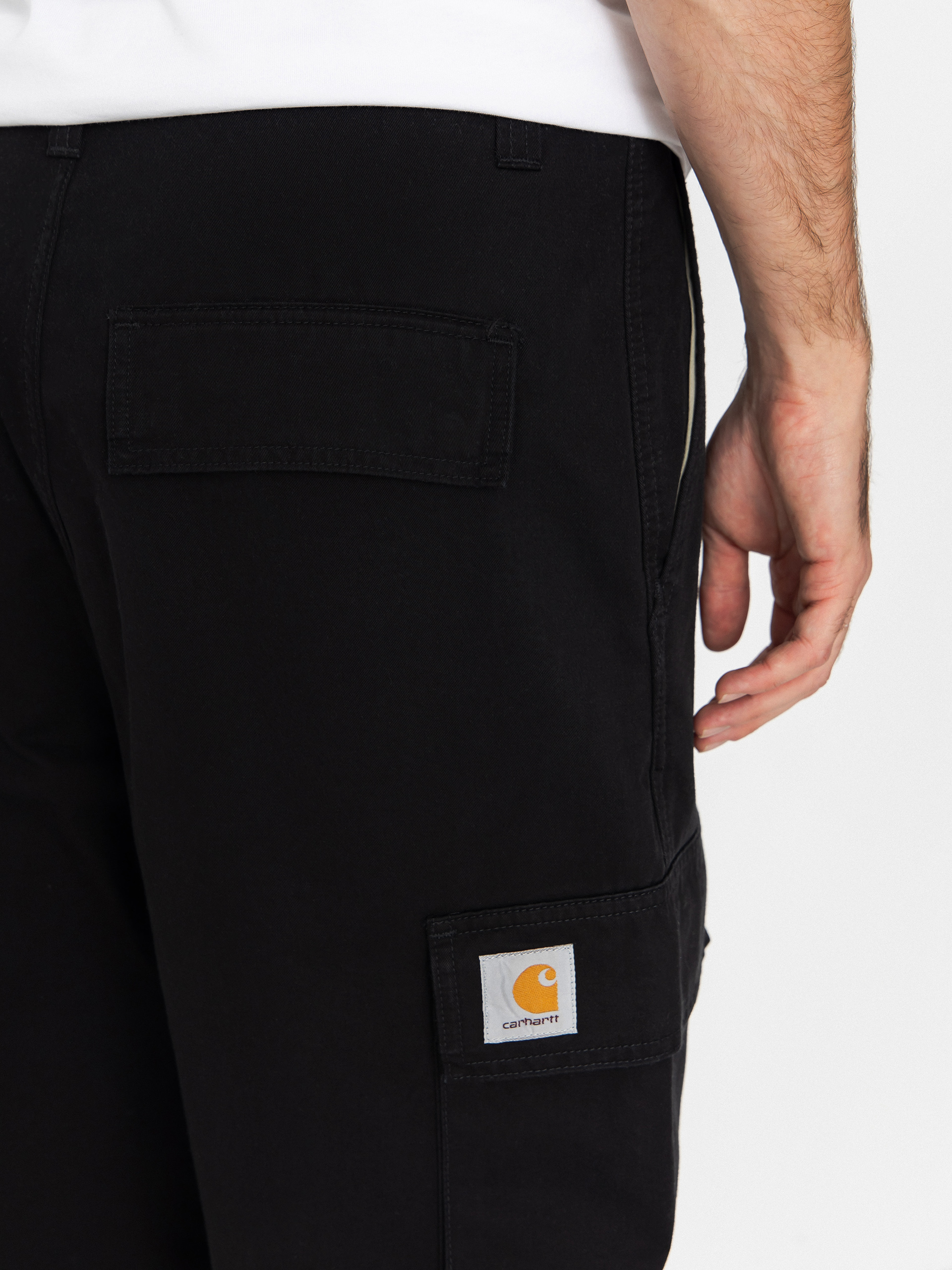 Панталони Carhartt WIP Kade Cargo (black/stone washed)
