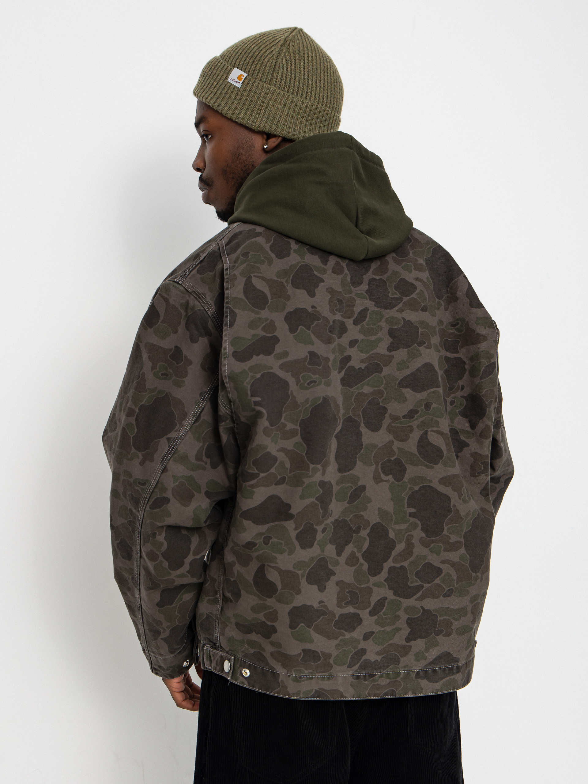 Яке Carhartt WIP Duck Detroit (camo duck/green/porphyry/garment dyed)
