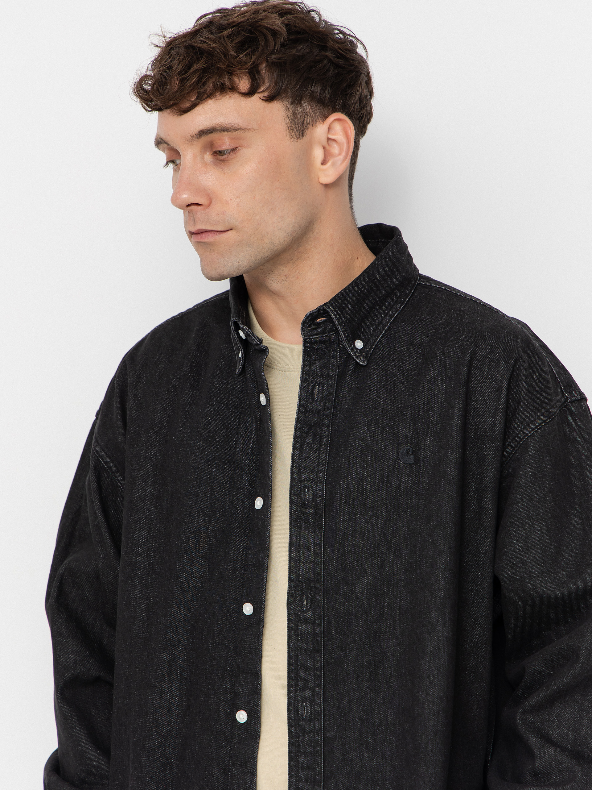 Риза Carhartt WIP Lucas (black/stone washed)