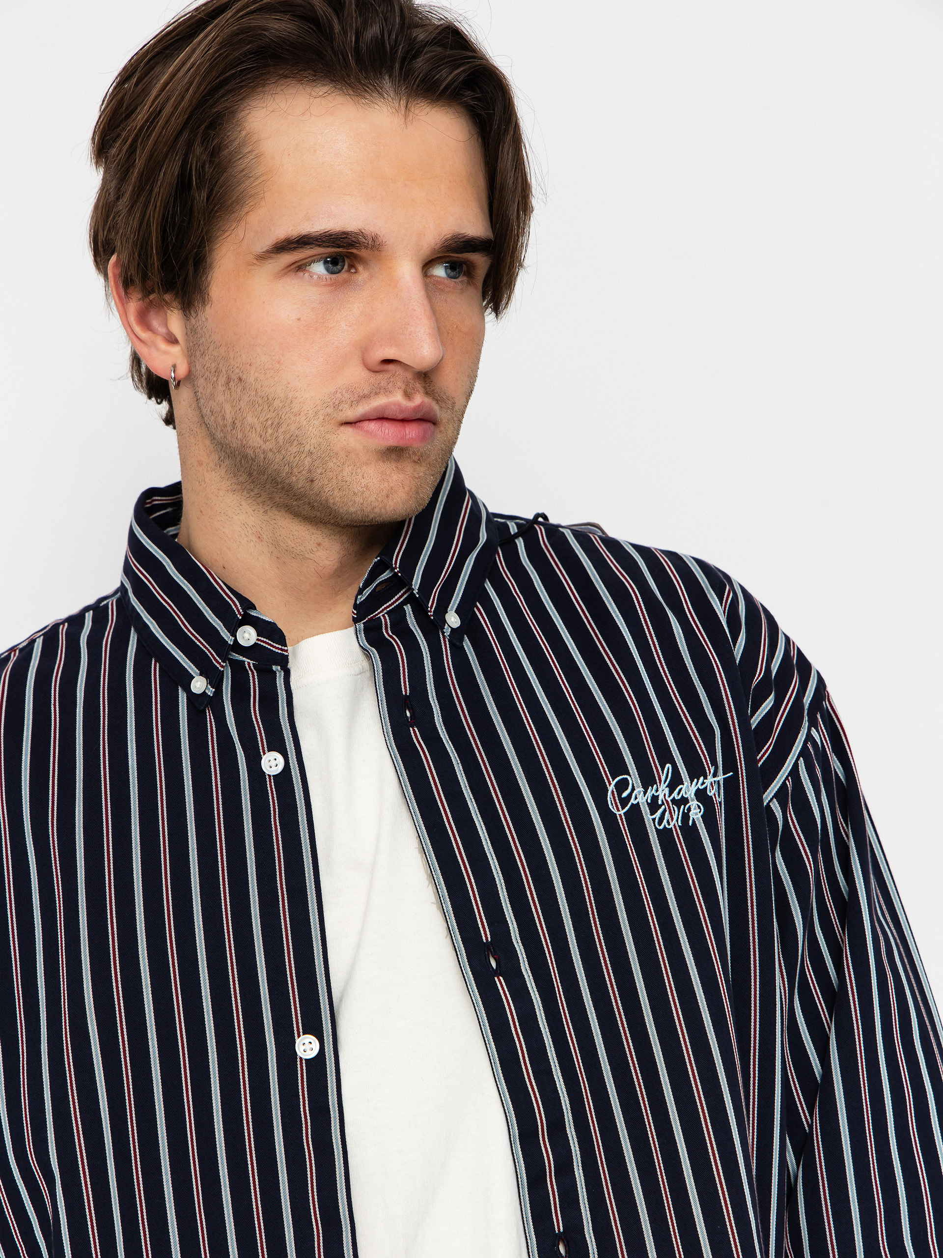 Риза Carhartt WIP Palance (palance stripe/dark navy)