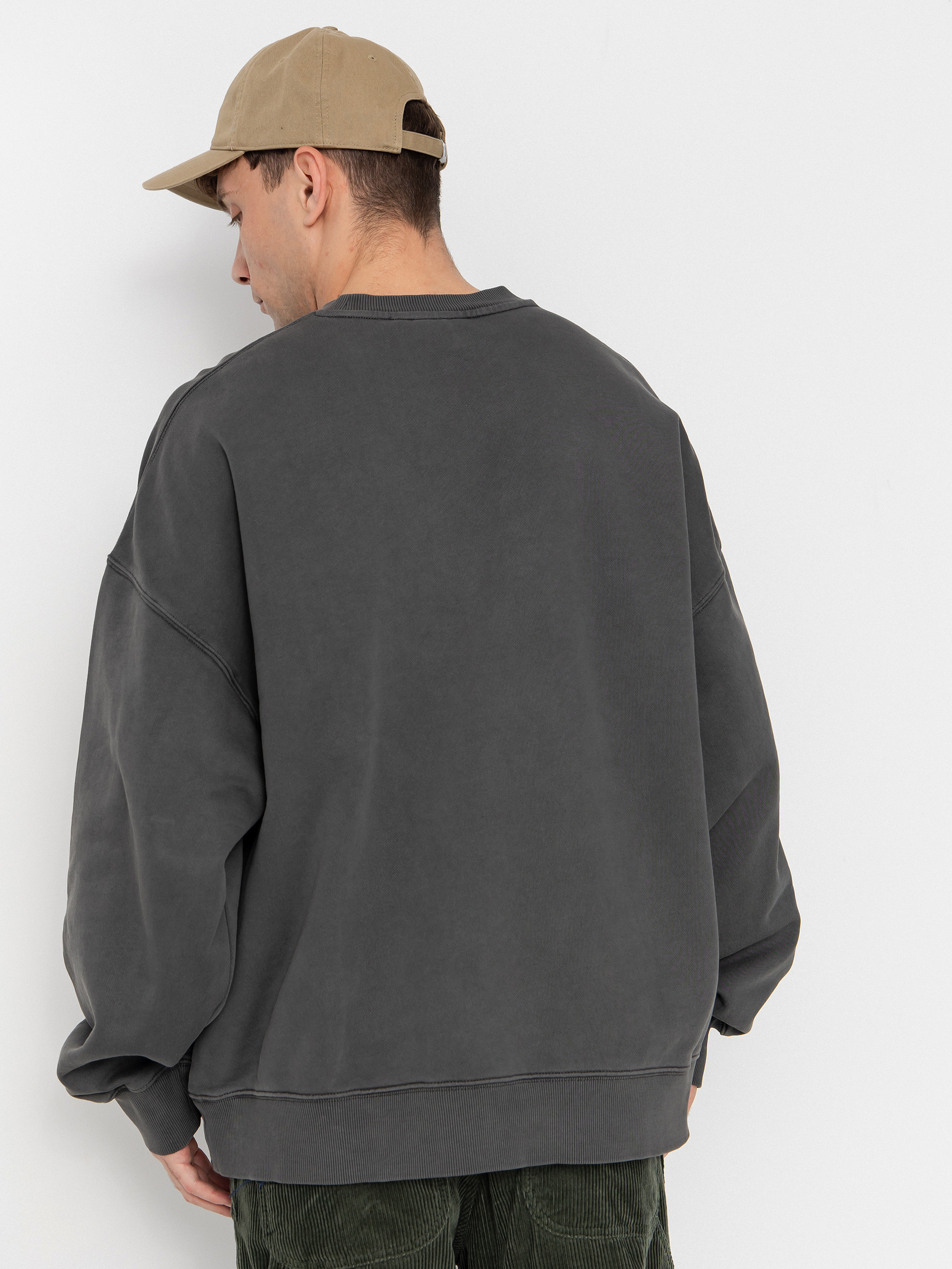 Суитшърт Carhartt WIP Benton (graphite/garment dyed)