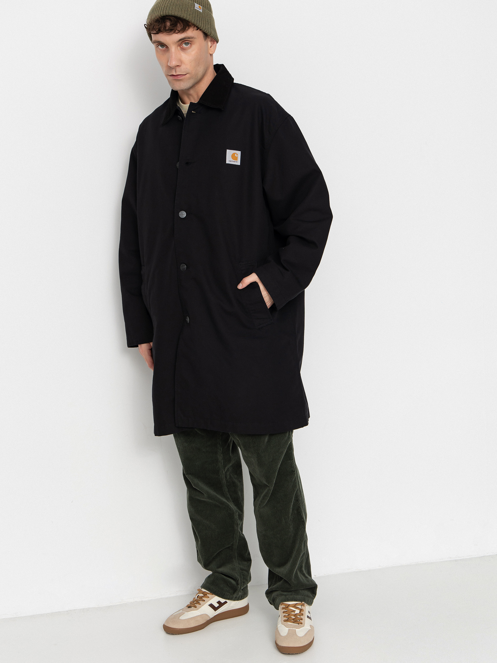 Палто Carhartt WIP Webster Coat (black/black/rinsed)