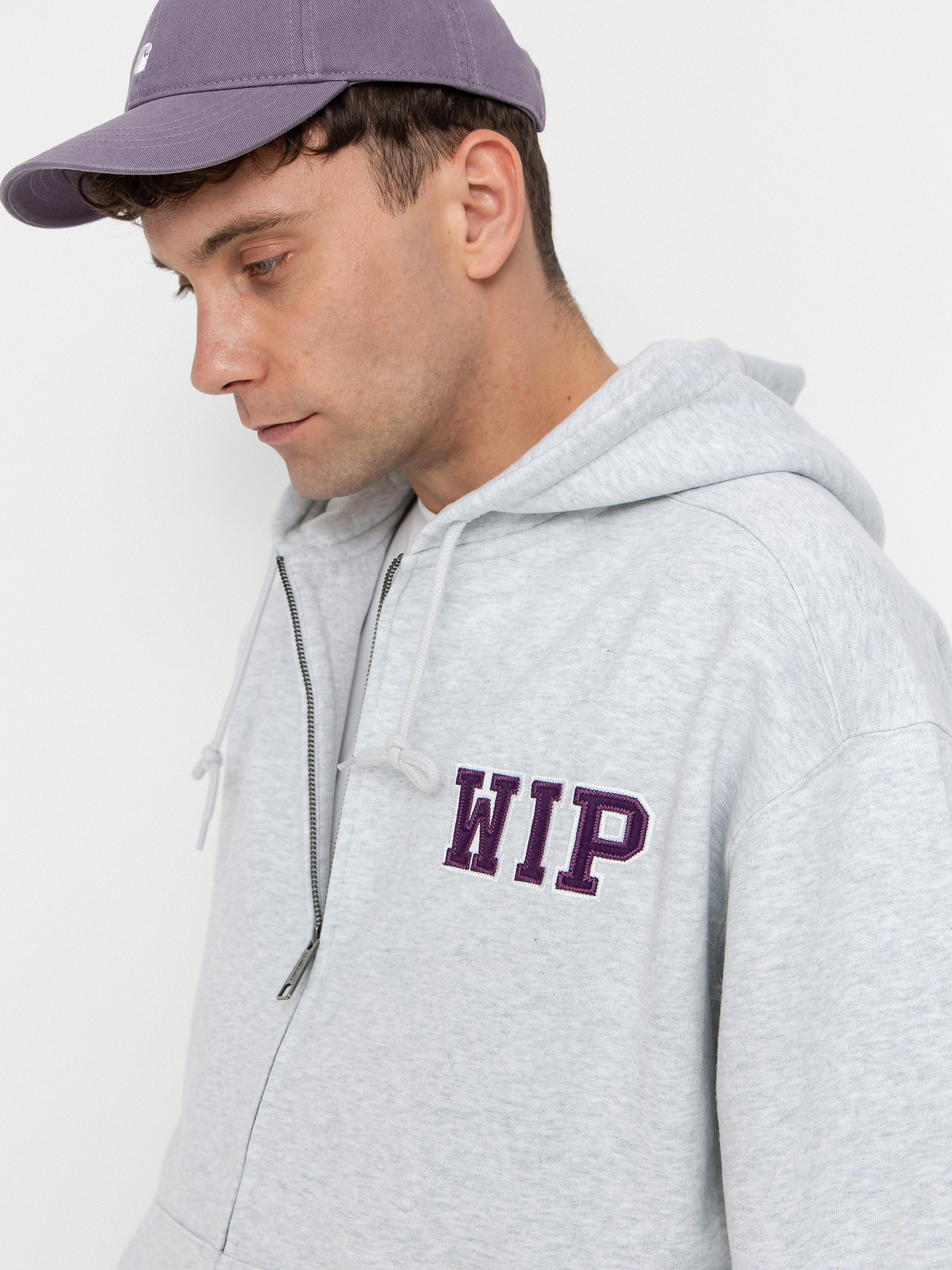 Суитшърт с качулка Carhartt WIP Mini Wip ZHD (ash heather/stone washed)
