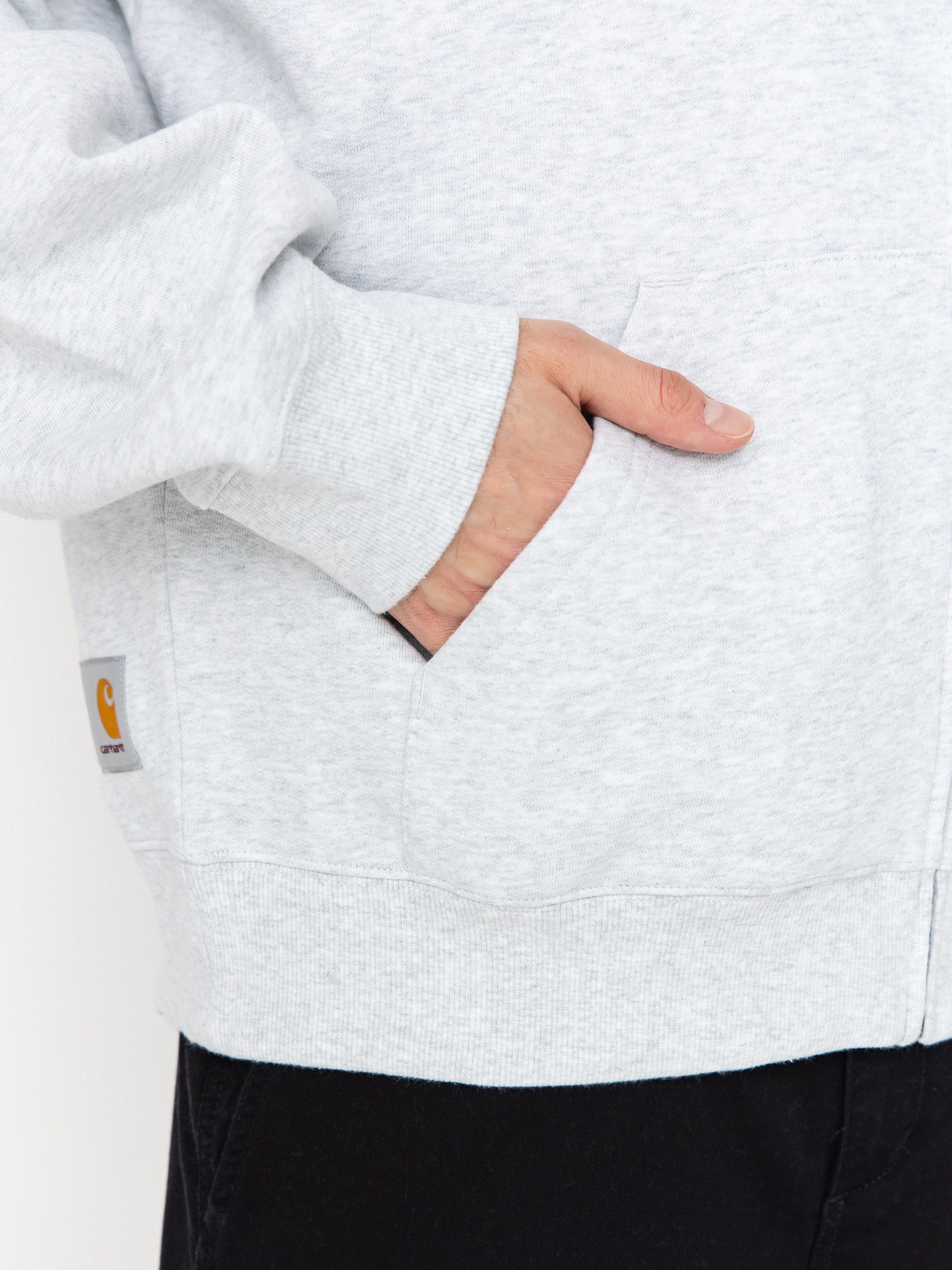 Суитшърт с качулка Carhartt WIP Mini Wip ZHD (ash heather/stone washed)