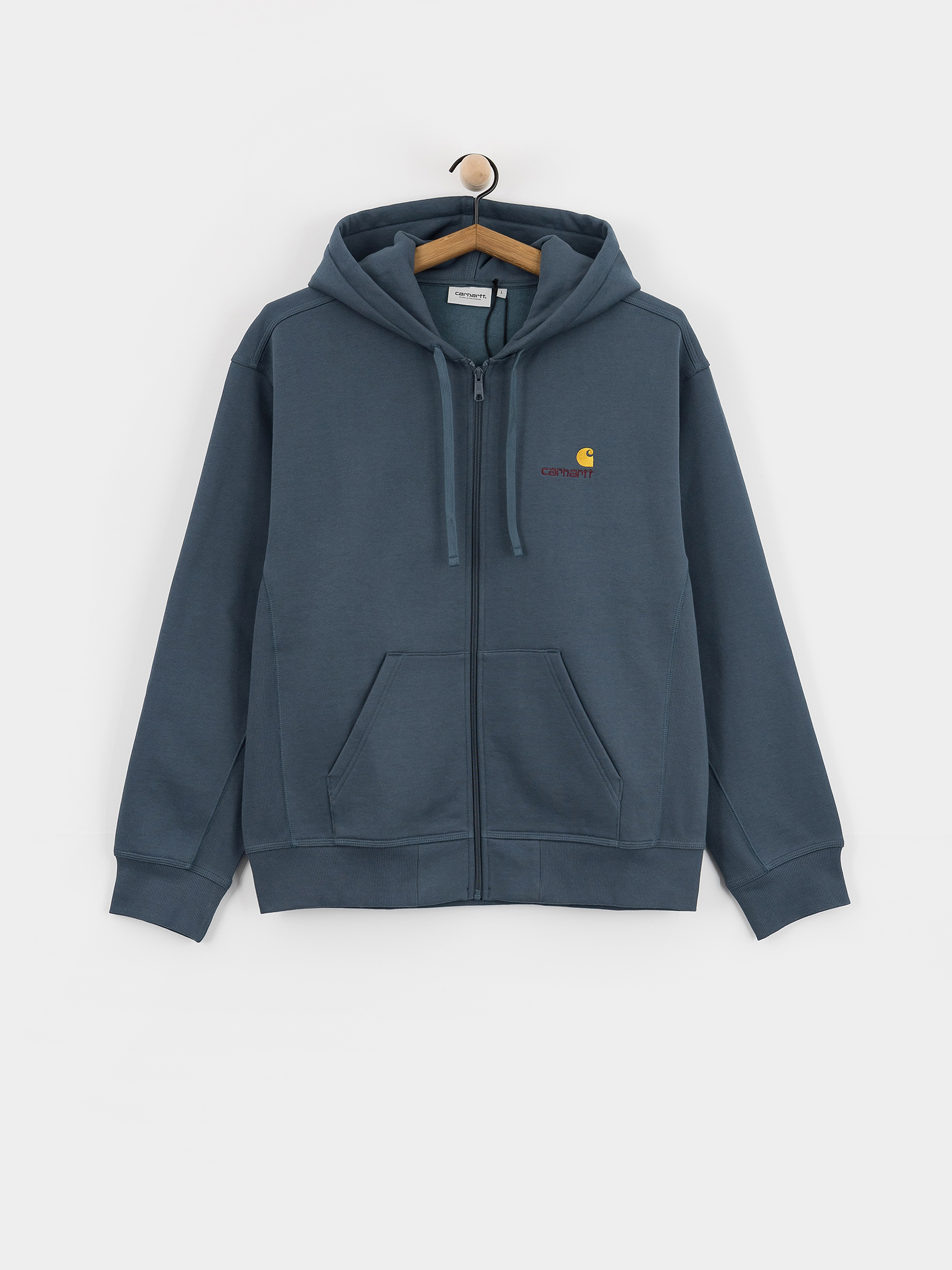 Суитшърт с качулка Carhartt WIP American Script ZHD (office blue)