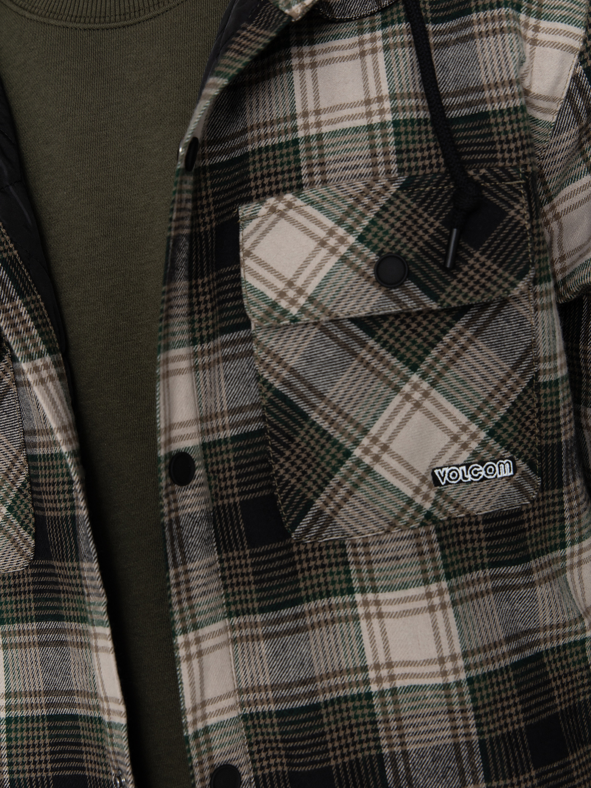 Яке Volcom Kenson Ins Flannel (black green)