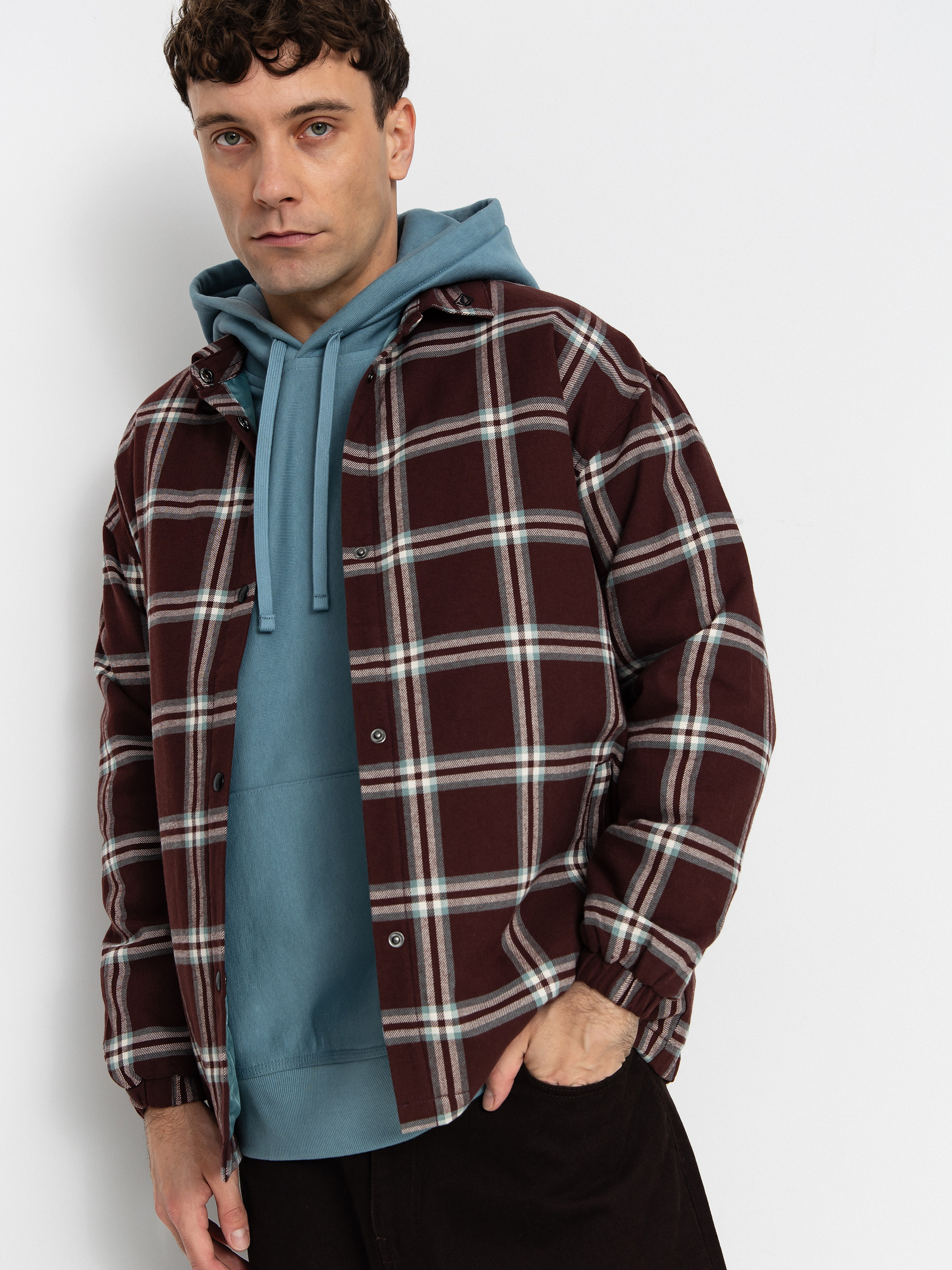 u042fu043au0435 Volcom Ins Riding Flannel Wmn (oxblood)