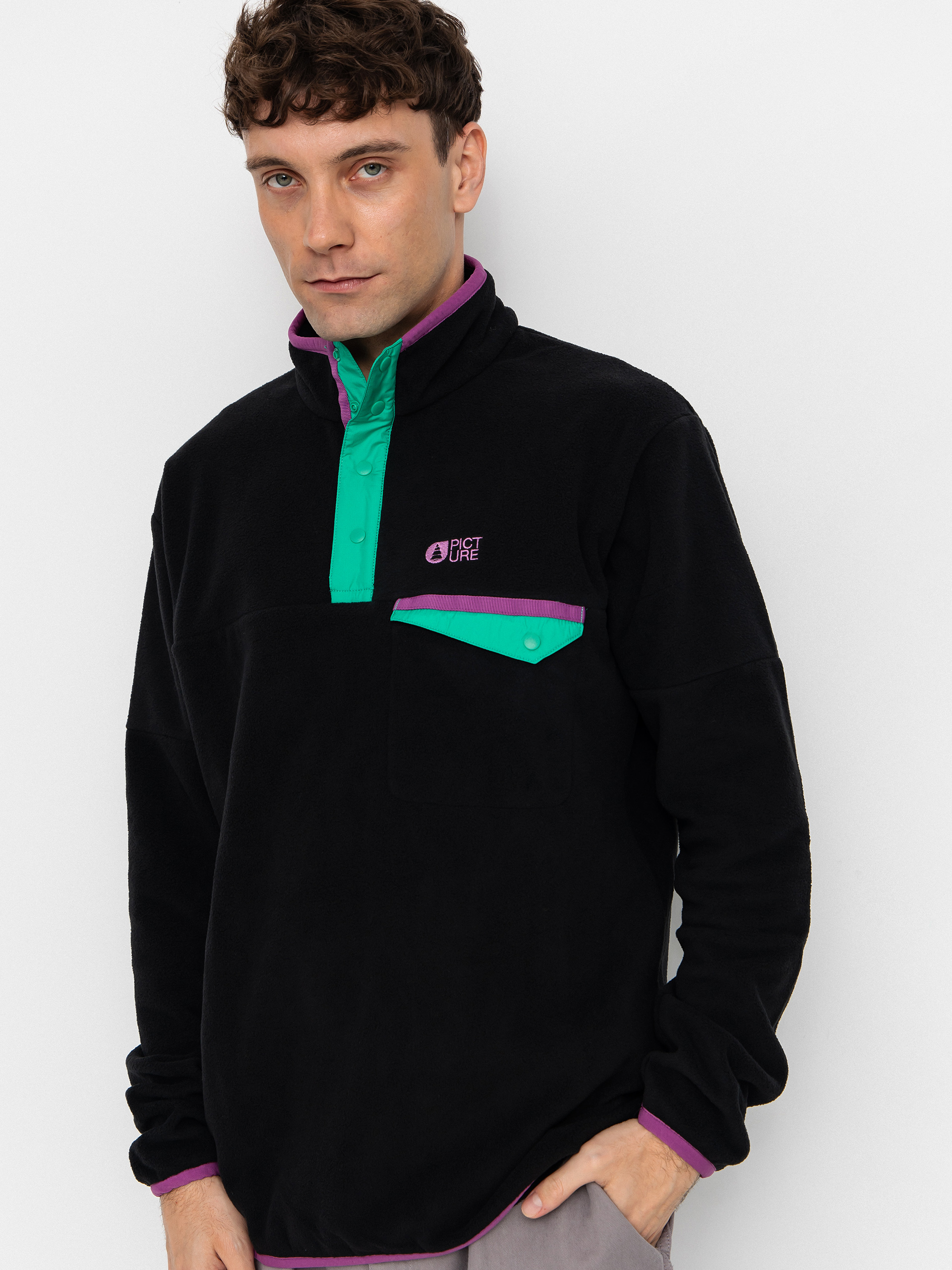 Поларени суитшърт Picture Arcca 1/4 Zip (black)