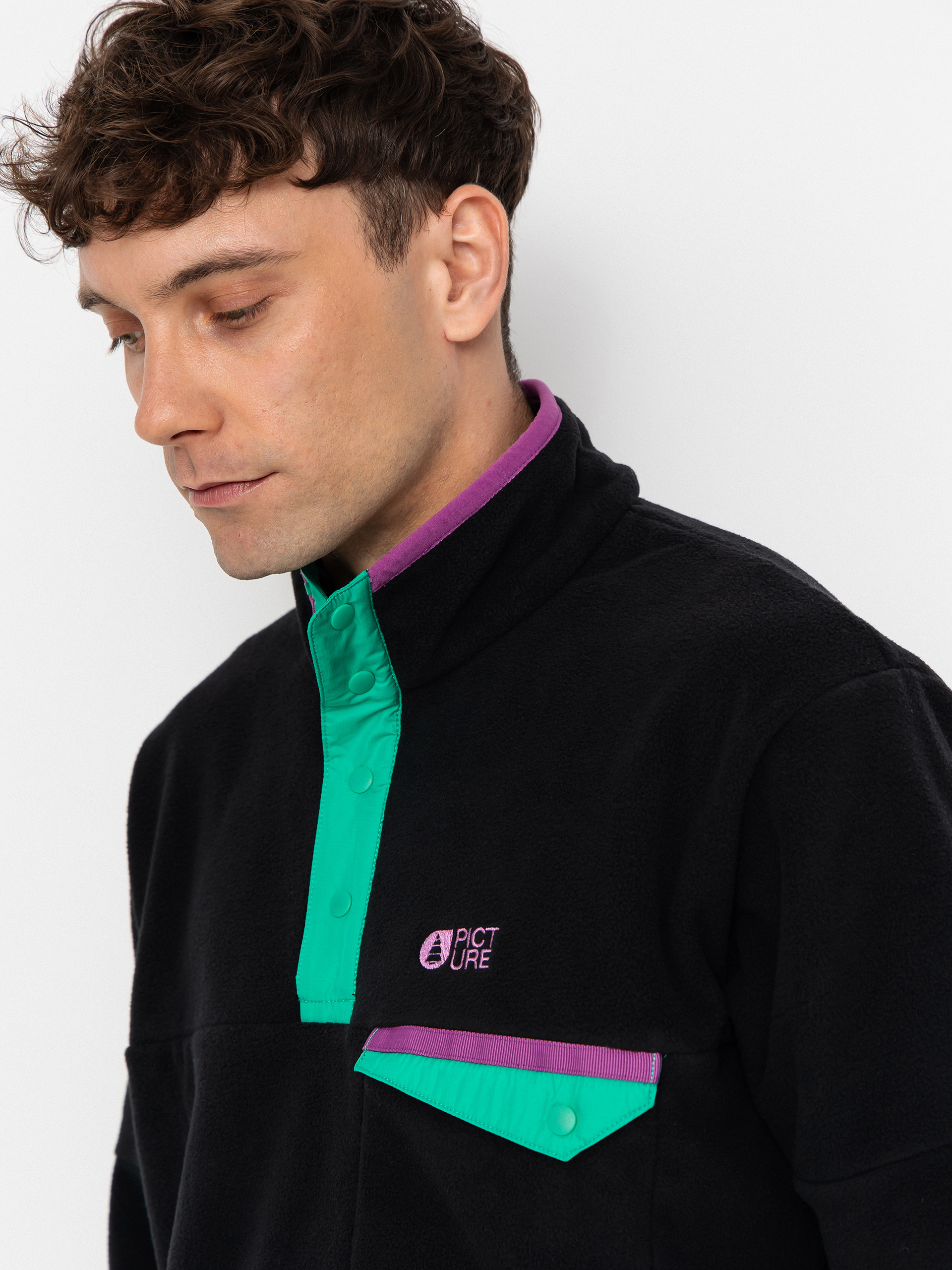 Мъжки Поларени суитшърт Picture Arcca 1/4 Zip (black)