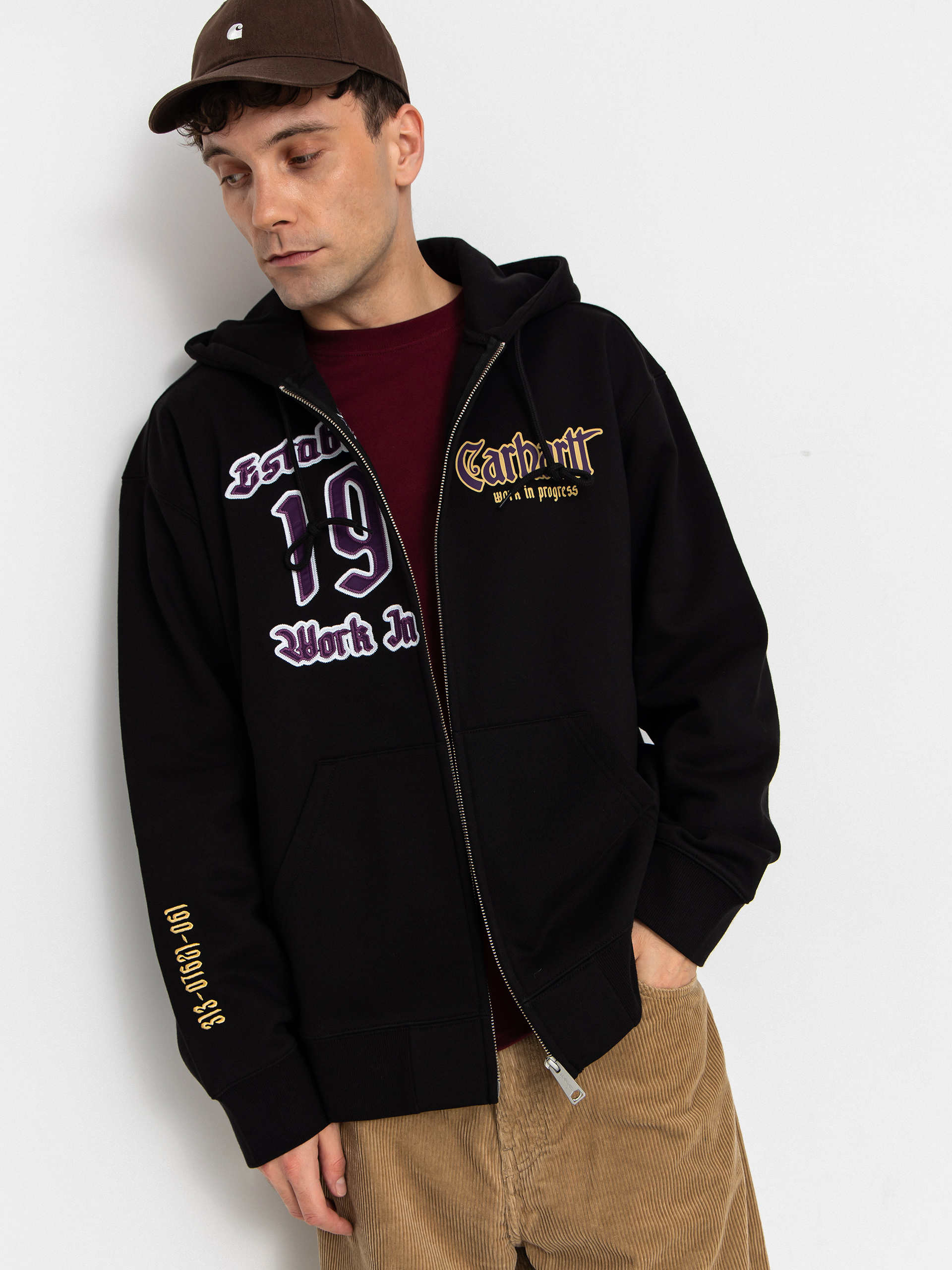 Суитшърт с качулка Carhartt WIP Dual ZHD (black)