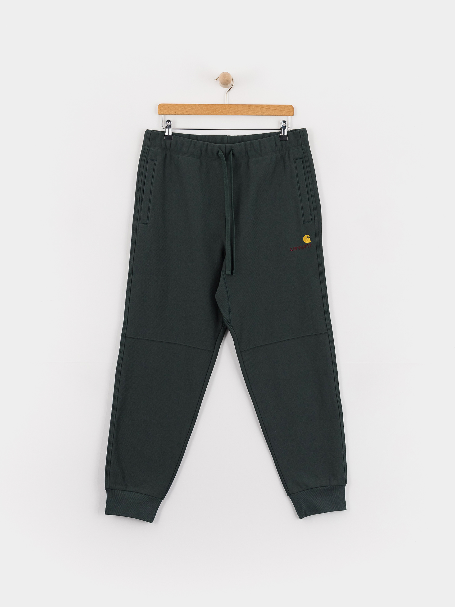 Панталони Carhartt WIP American Script Jogging (kale green)
